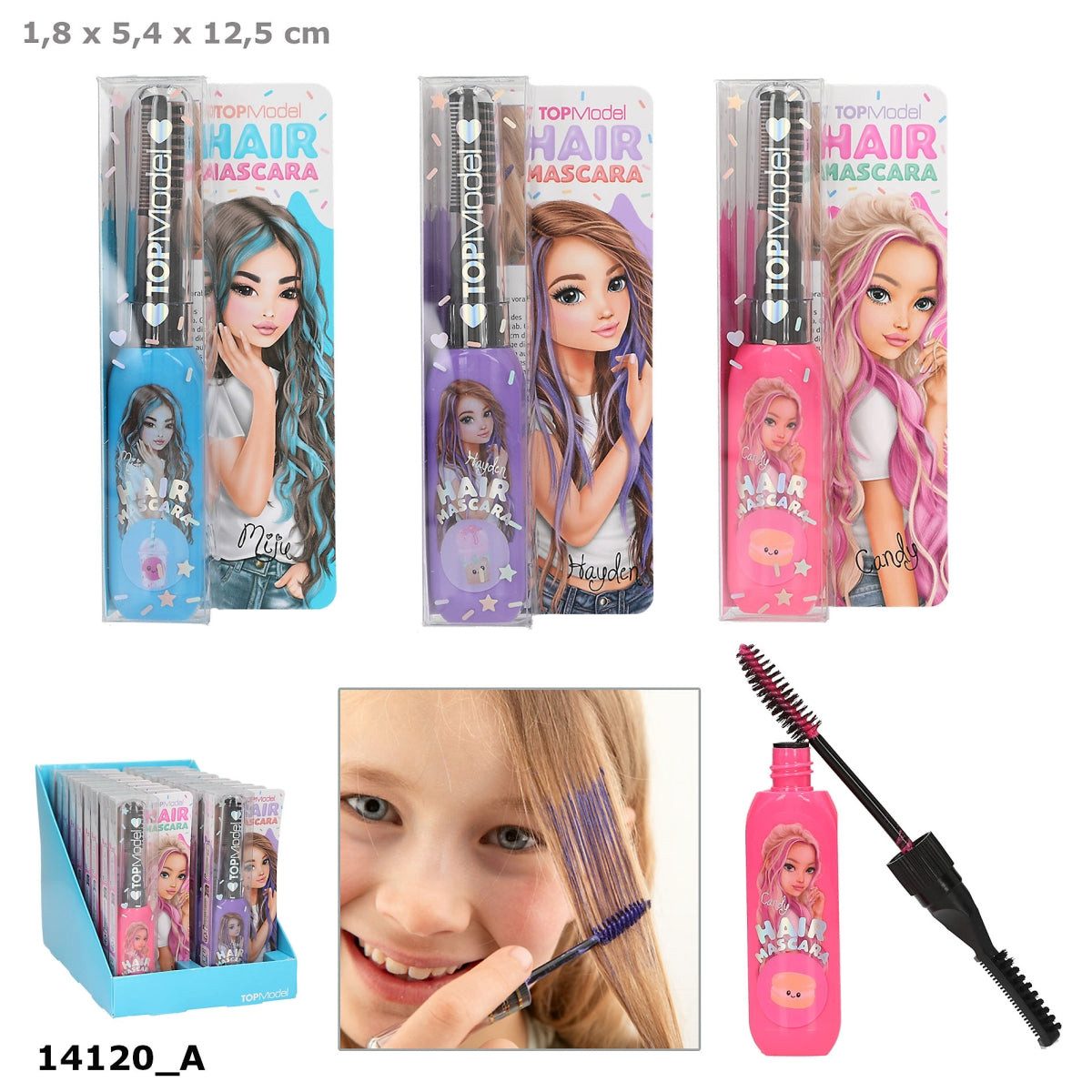 Depesche Spiel TOPModel Haarmascara CANDY GLAM – 1 von 3 Farben zufällig