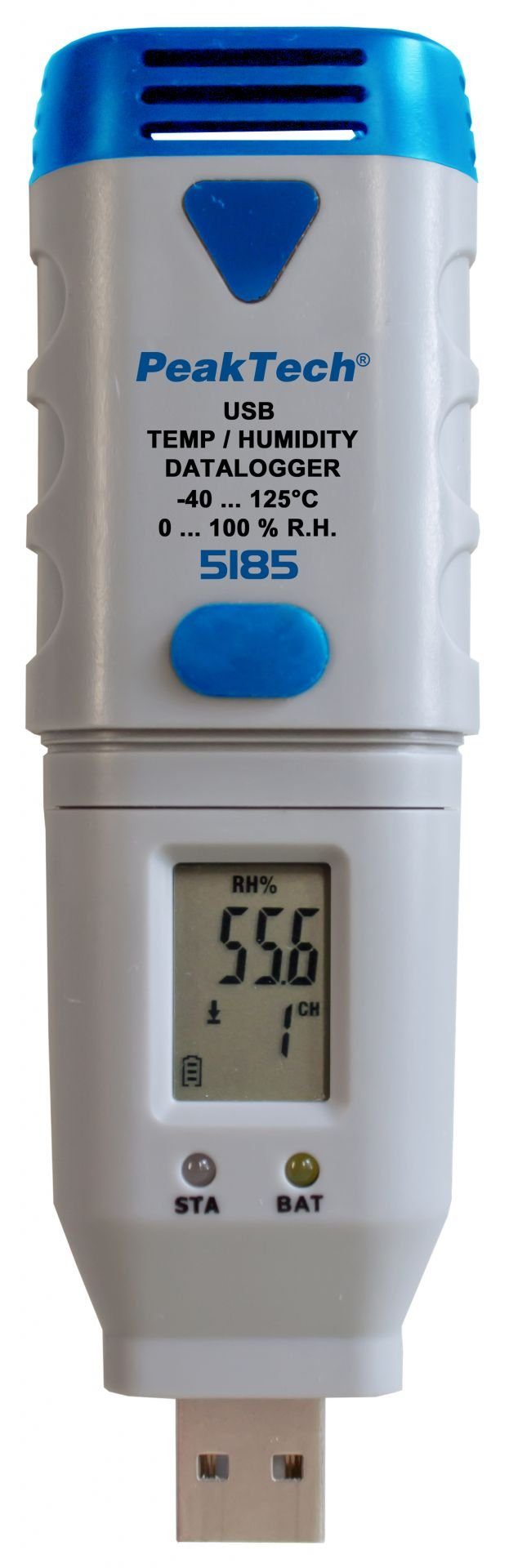 PeakTech Klimamesser PeakTech 5185: USB-Datenlogger Luftfeuchtigkeit ~ und (1-St) ~ -temp. 32000