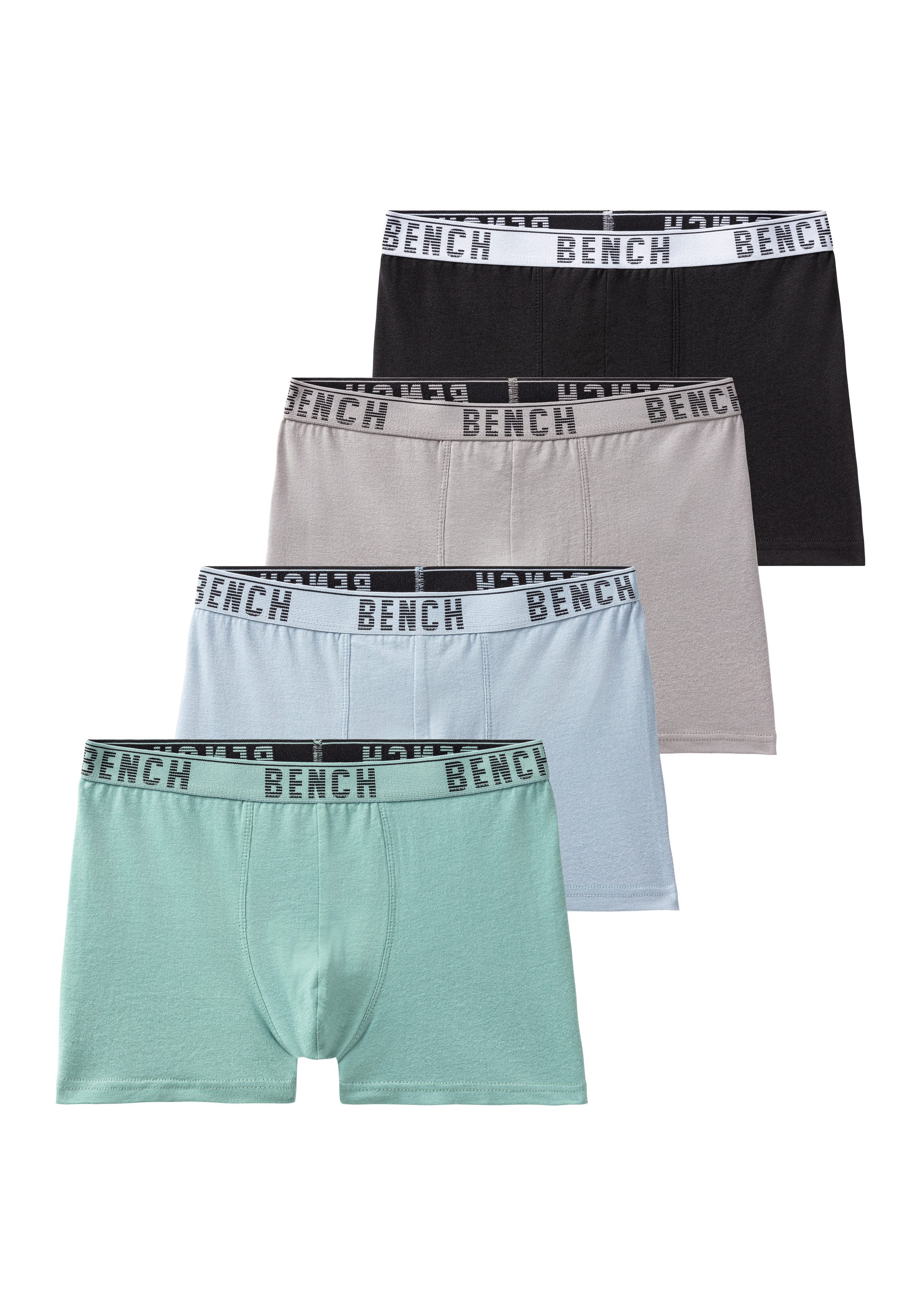 Bench. Boxer Boxershorts für Jungen (Packung, 4-St) mit Logo-Webbund