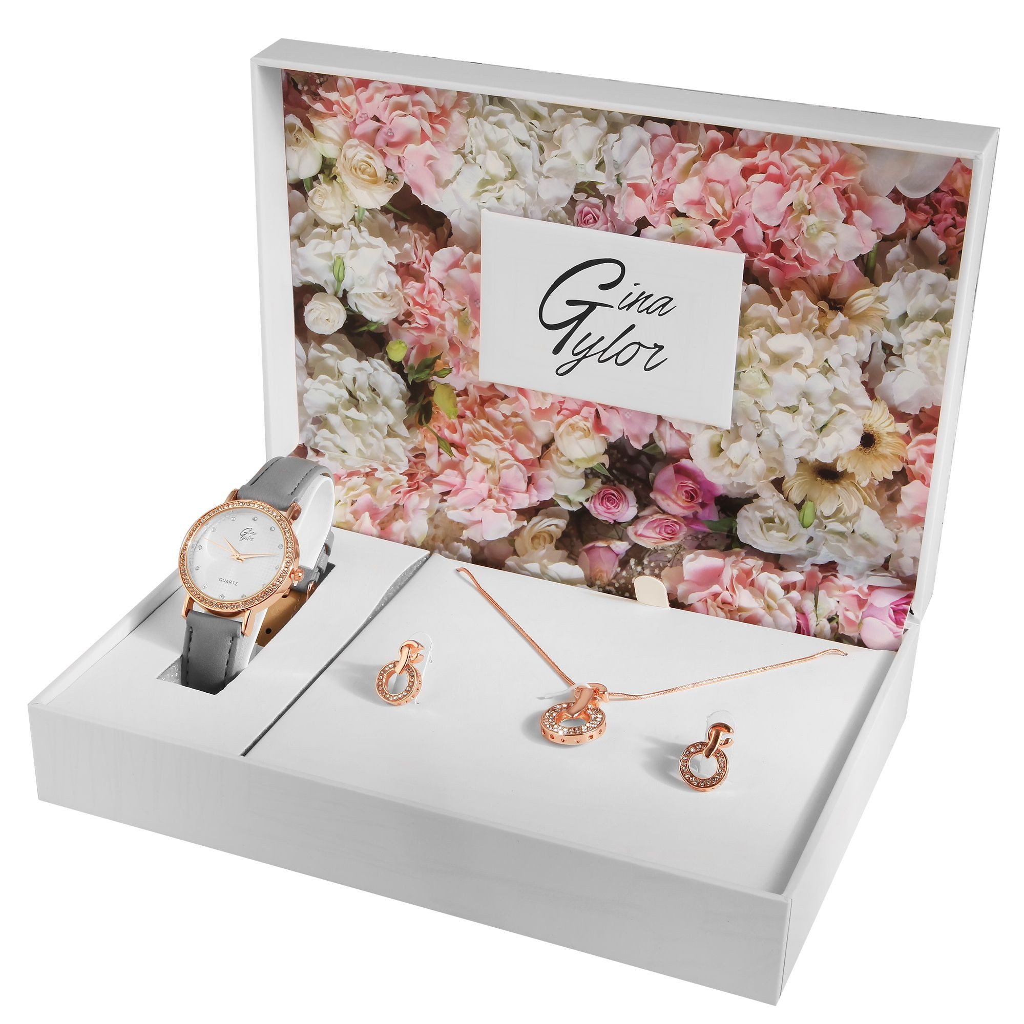 Schmuckset EX601 GinaTylor Damengeschenkset mit Armbanduhr, Halskette und