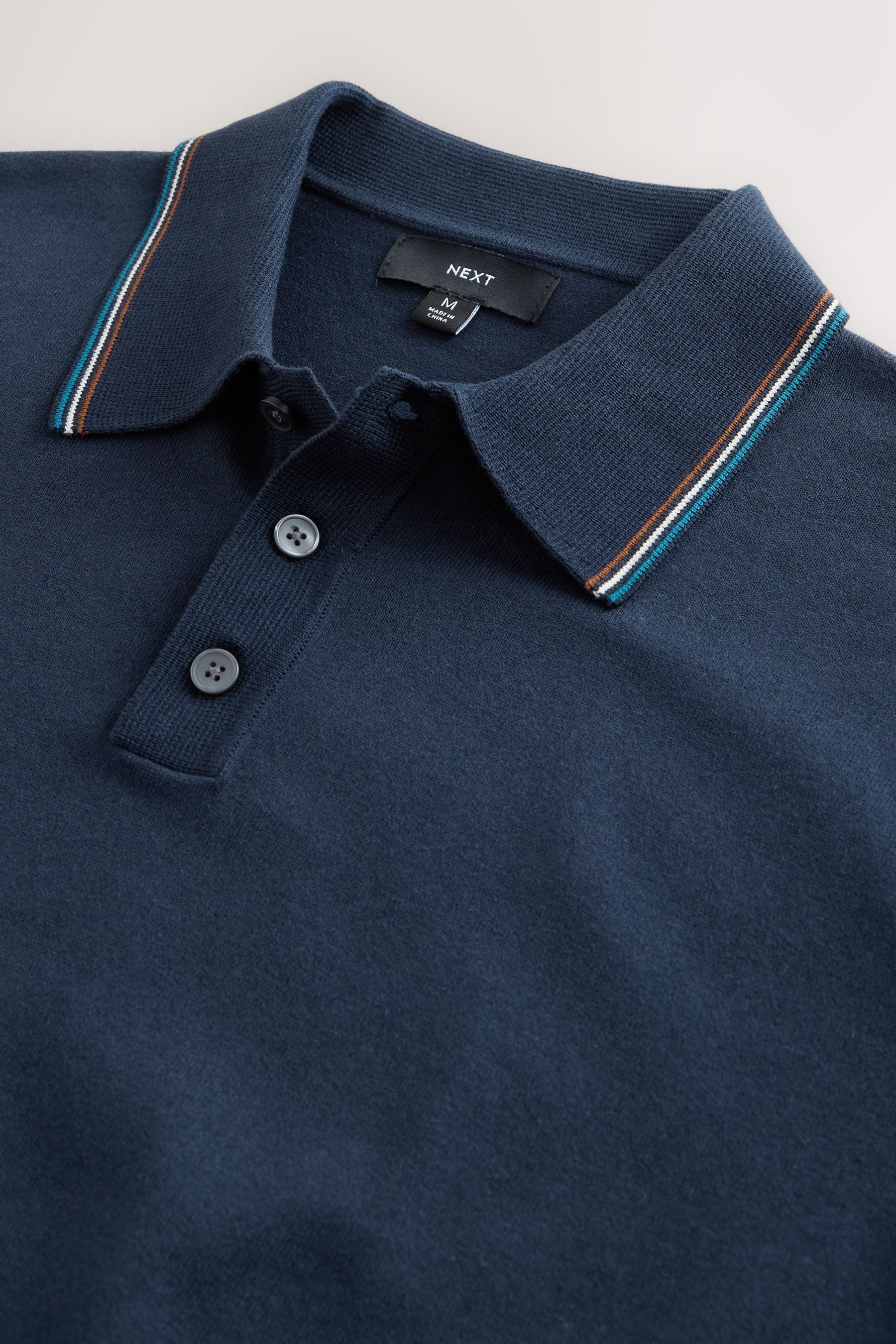 Next Poloshirt Kurzärmeliges Strick-Polohemd im Regular Fit (1-tlg)