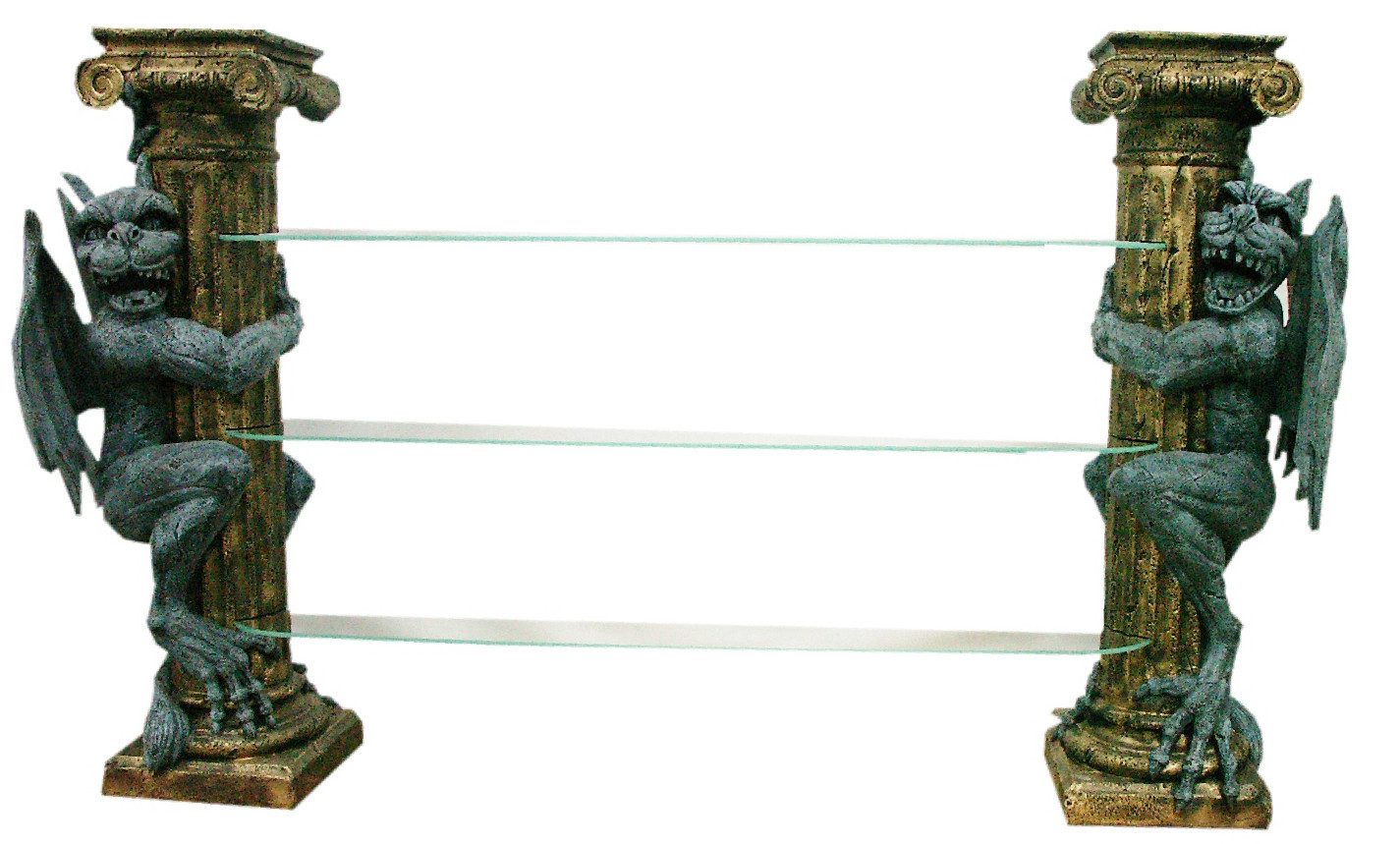 JVmoebel Vitrine Elegante Glasvitrine in Gold für Dekofiguren und Accessoires (Vitrine) Made in Europa