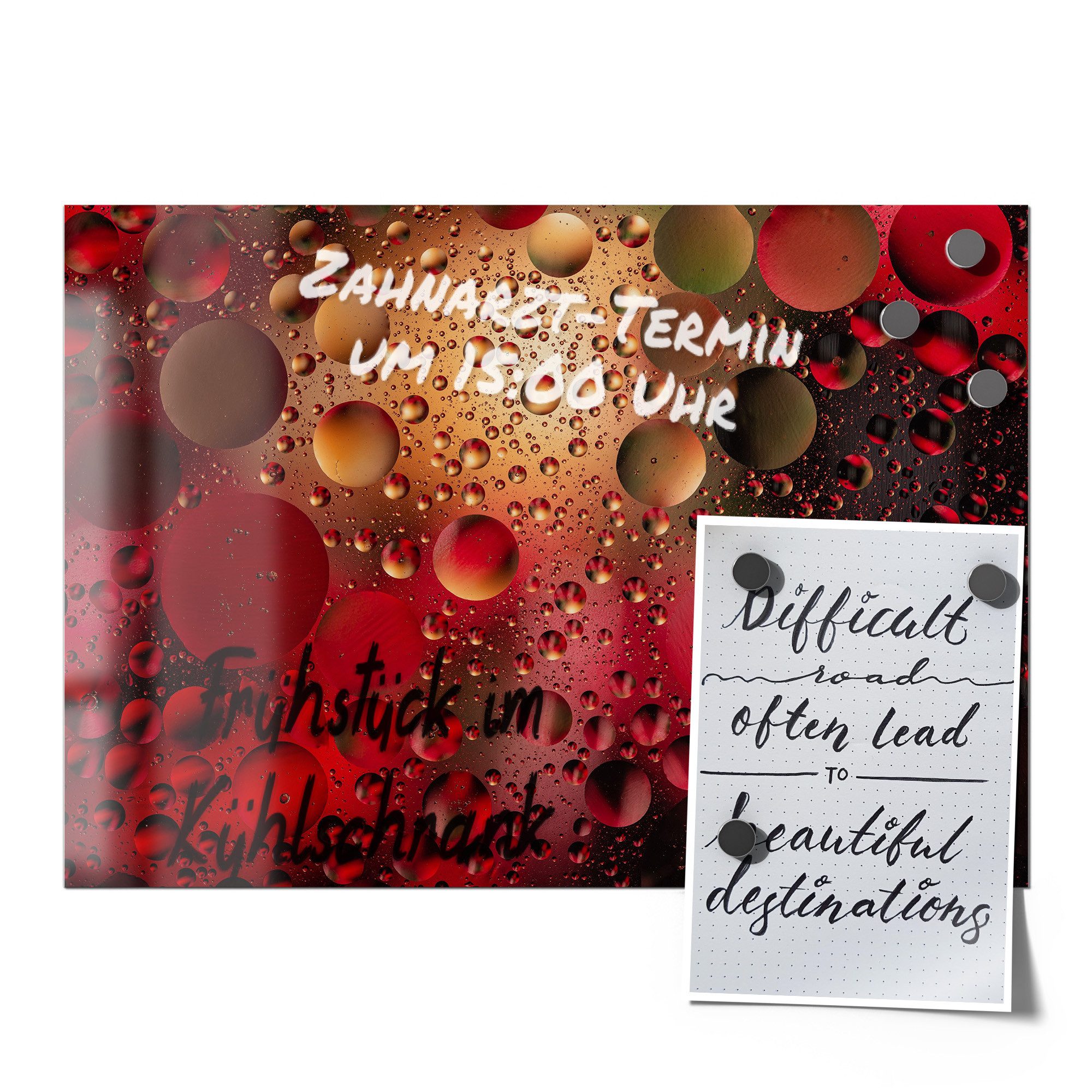 Thumbnail - DEQORI Magnetfolie 'Feurige Tropfen', beschreibbar universal Magnetmatte magnetisch Folie Planer Kalender
