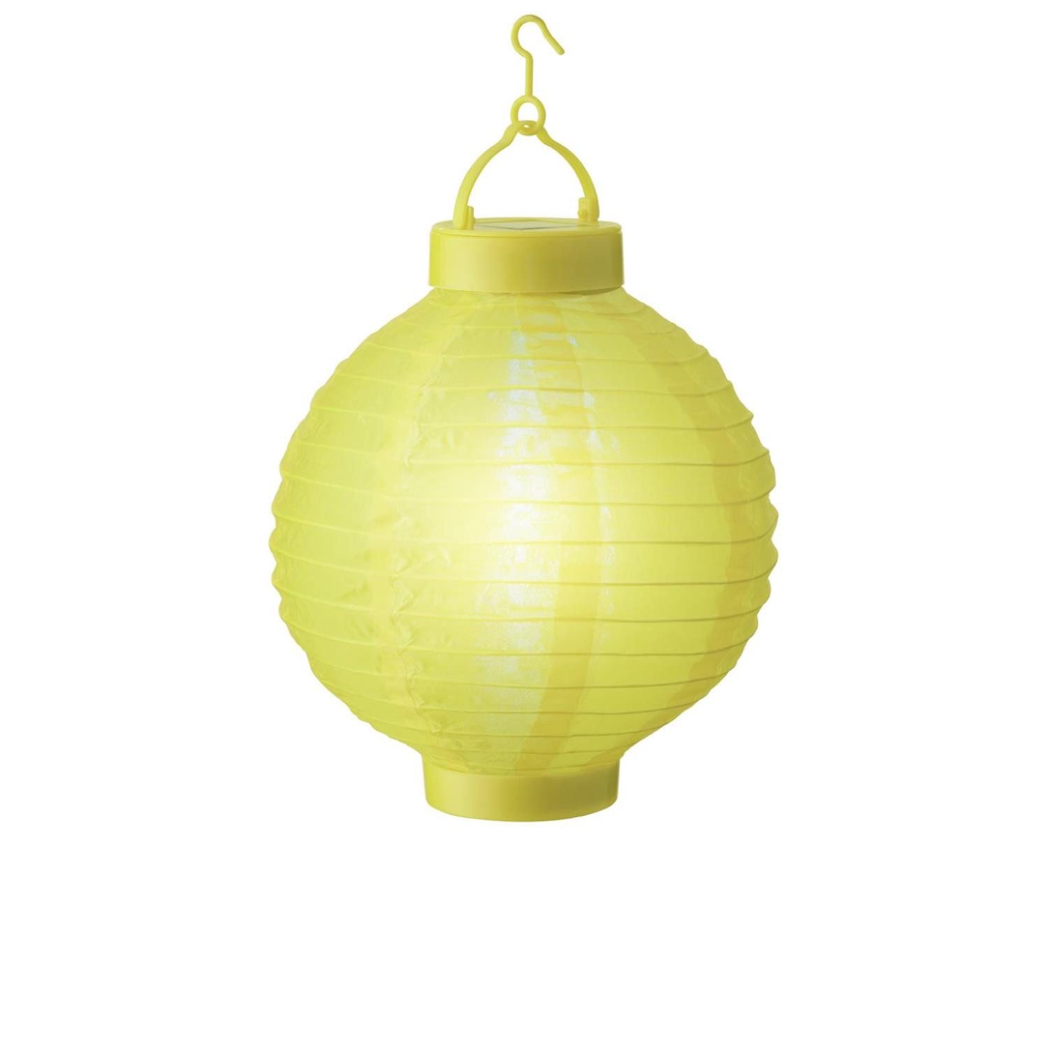 MARELIDA LED Lampion LED Solar Lampion 20cm Party Balkon Terrasse Gartenbeleuchtung gelb, LED Classic, kaltweiss (5300K bis 6000K)