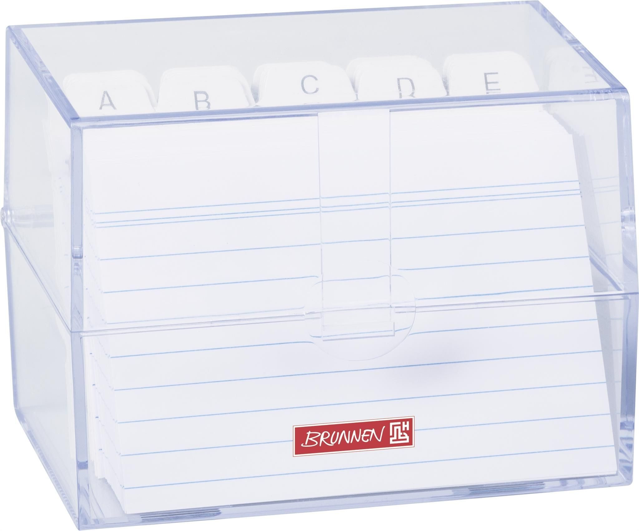 BRUNNEN Karteikasten BRUNNEN KarteiboxA7 gefüllt transparent