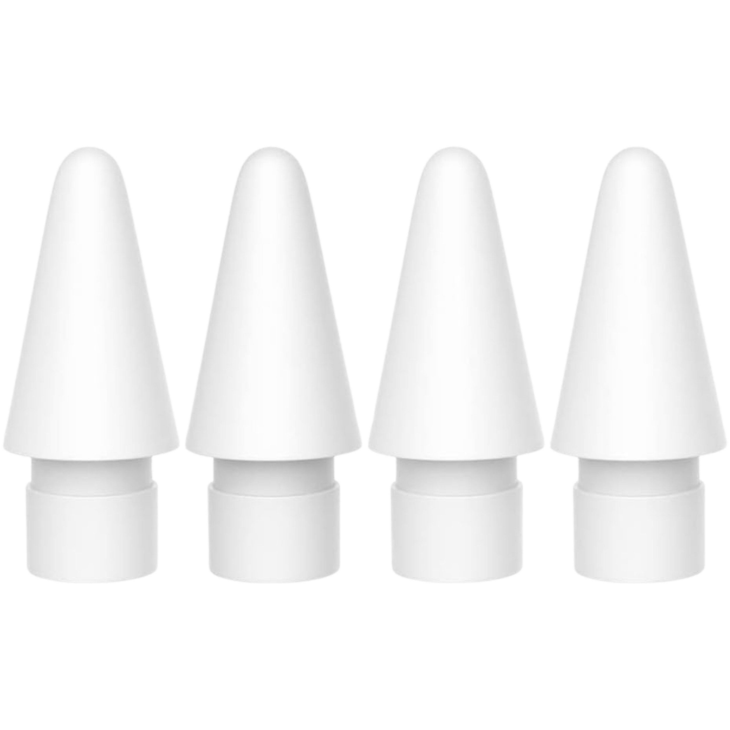 S&T Design Eingabestift Spitze für Apple Pencil 1 Gen. / 2 Gen. / Pro und USB-C Ersatzspitzen (Packung, 4-St., Hochempfindlich) POM Ersatz-Apple-Stiftspitzen iPad Pencil Stift Spitze Nib Tips Weiss
