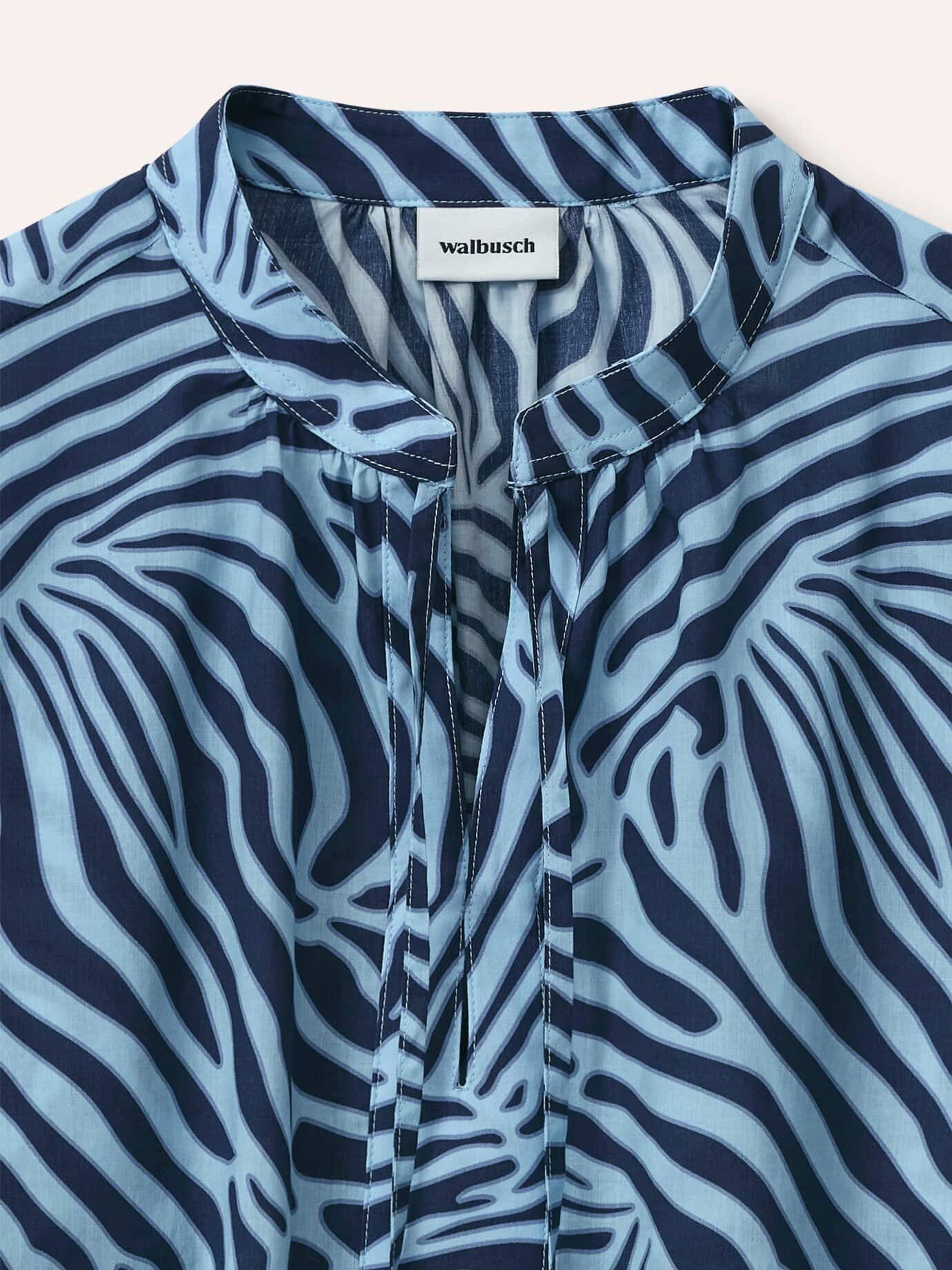 Walbusch Shirtbluse Damen Shirtbluse aus Baumwolle Stehkragen Langarm, modern, pflegeleicht, atmungsaktiv – Bild 4 von 4