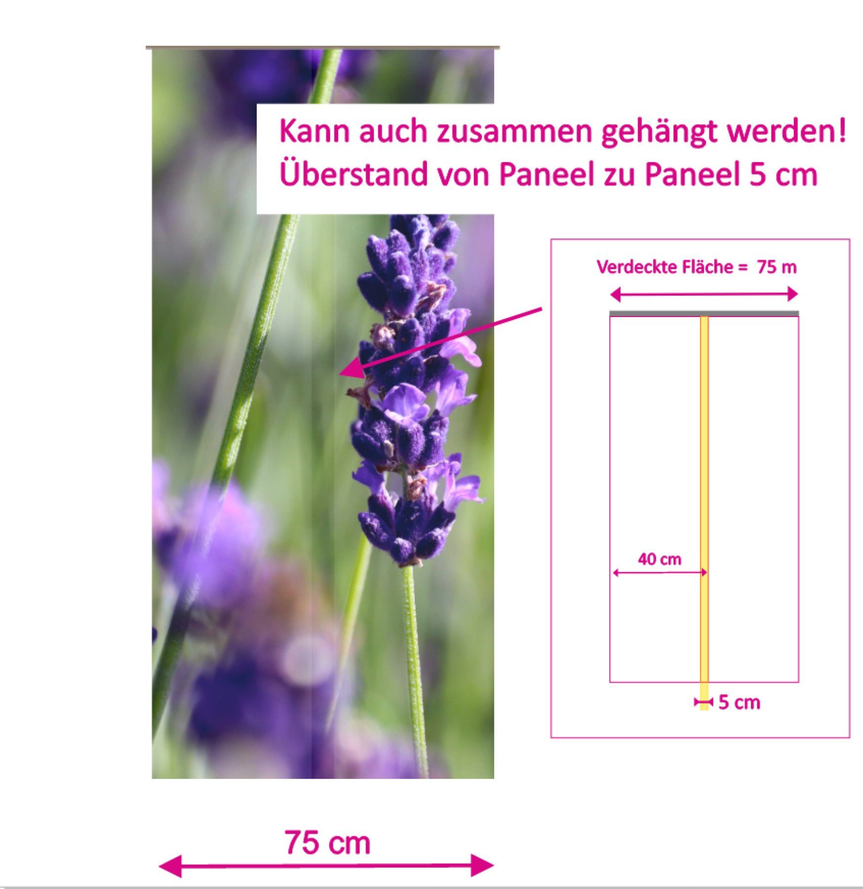 gardinen-for-life Schiebegardine Spätsommerblumen Flächenvorhang 2er Set günstig online kaufen