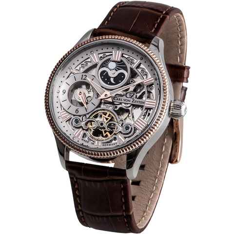 Carl von Zeyten Automatikuhr Kirnbach, CVZ0034RWHS, Armbanduhr, Herrenuhr, Saphirglas, Made in Germany, Mechanische Uhr