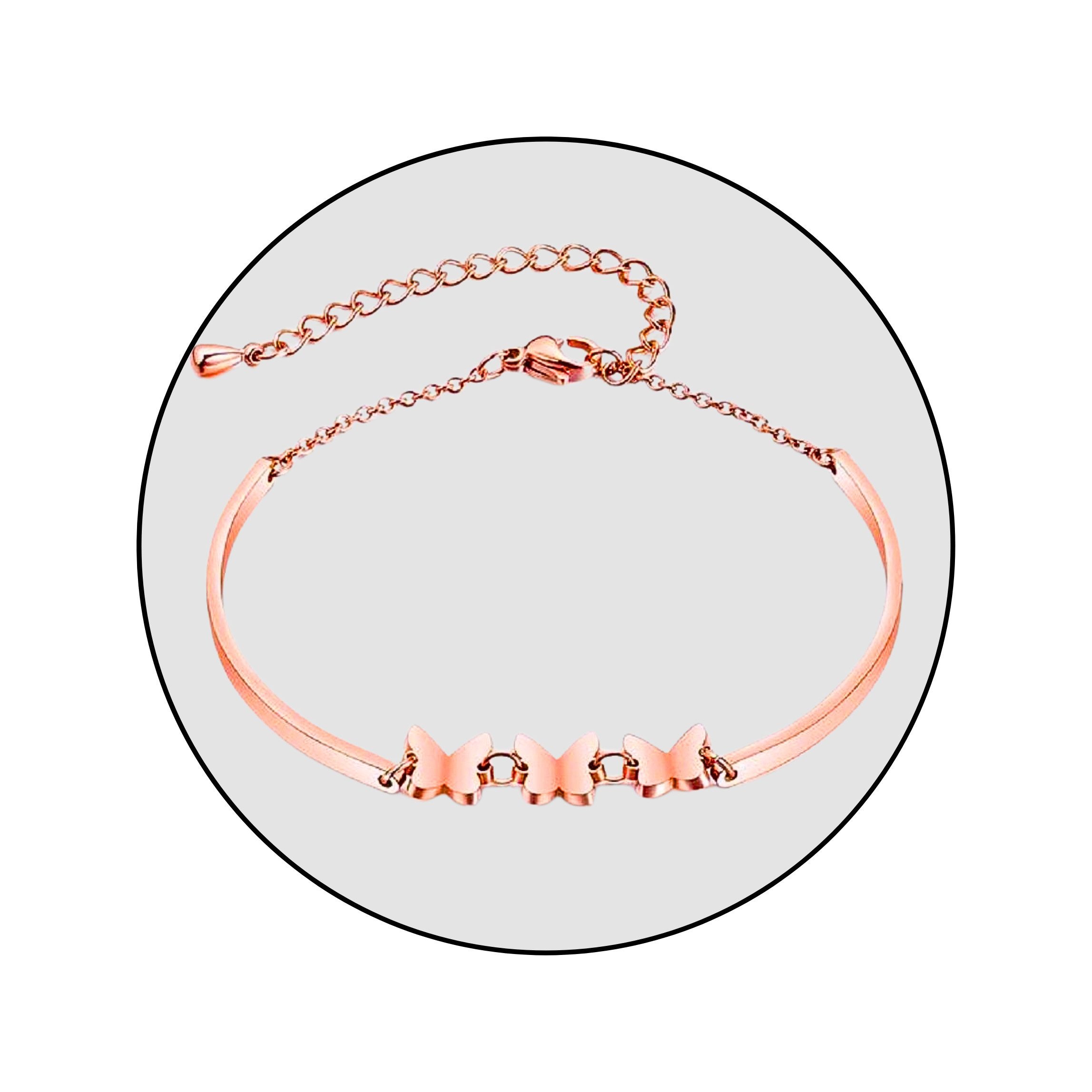Armband Edelstahl Schmetterling Schmuck Armkette