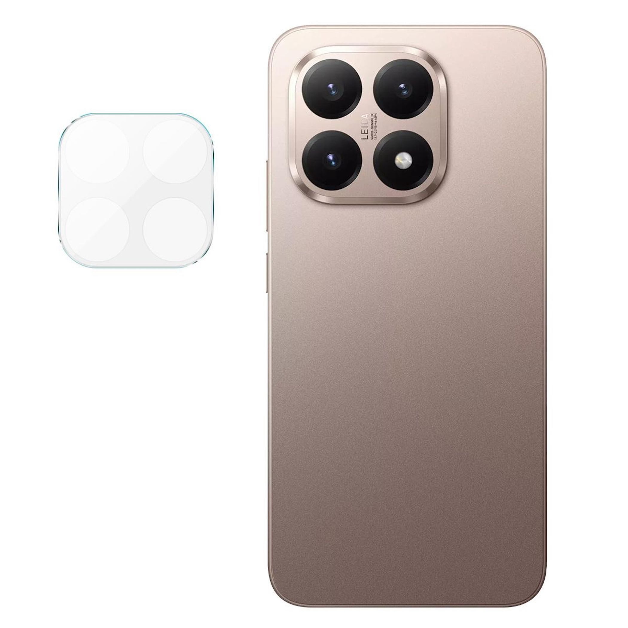 Wigento Handyhülle Für Xiaomi 15T 5G Schutz Hart Glas Kamera Linsen Komplettschutz Dünn, 9H Glas, HD-Klarheit, kratzfest