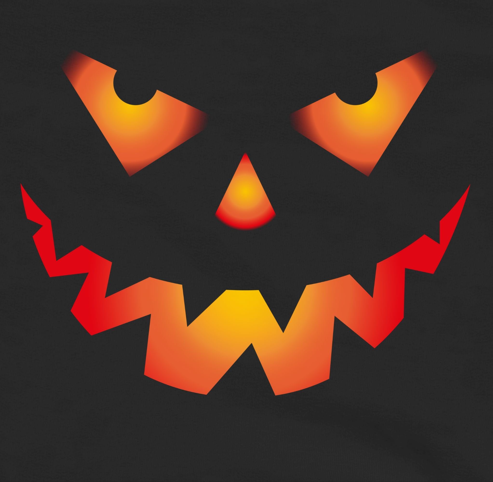Hoodie Gesicht Gruselig 2 Kostüme Halloween Gruseliger Shirtracer Schwarz/Grau Kürbisgesicht Böse Kinder Halloween für Kürbis meliert