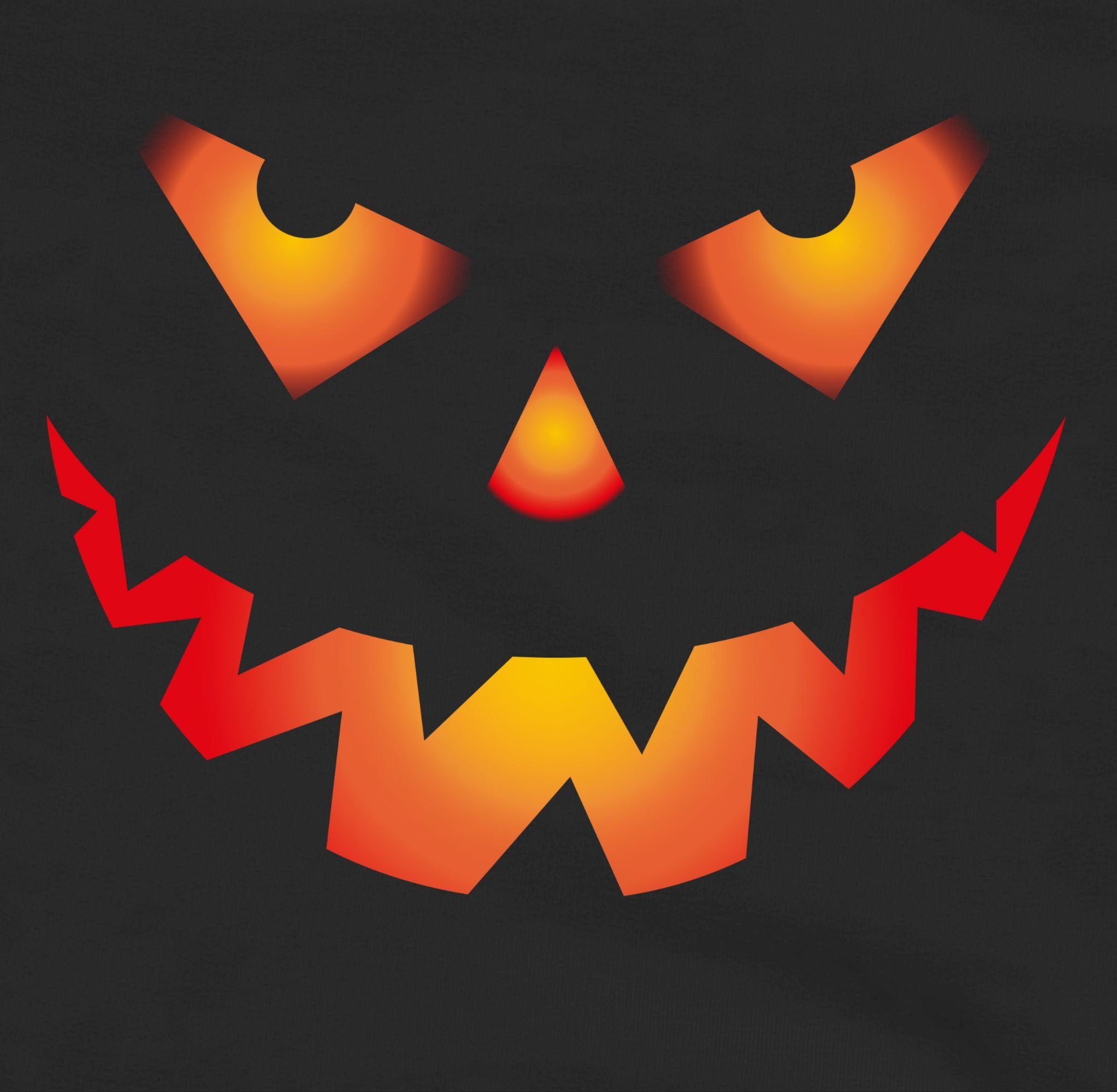 Shirtracer Hoodie Halloween Kürbis Gesicht Gruseliger Kürbisgesicht Gruselig Böse Halloween Kostüme für Kinder