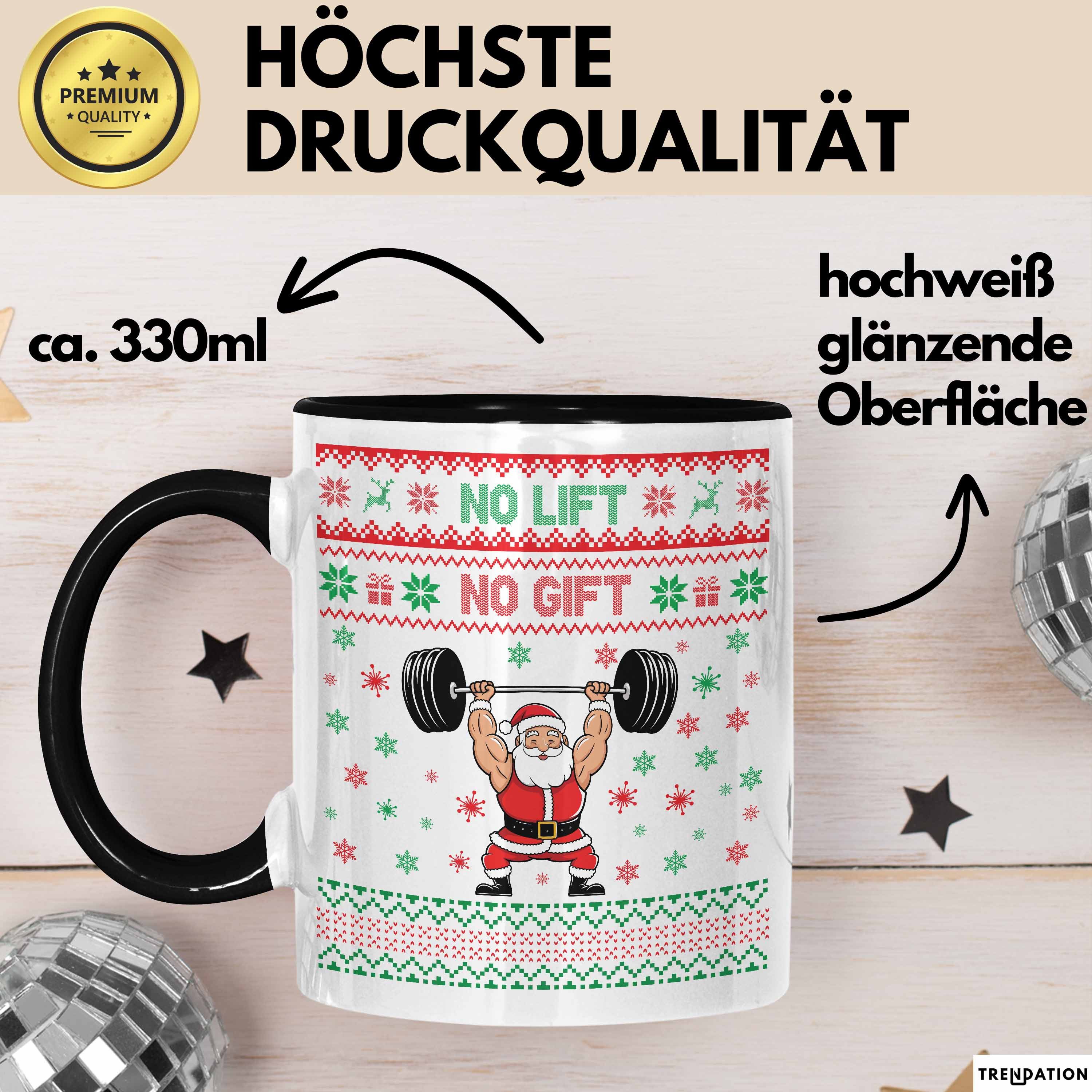 Trendation Tasse Lifter No Lift No Gift Tasse Geschenkidee Gym Bodybuilder Fitness We