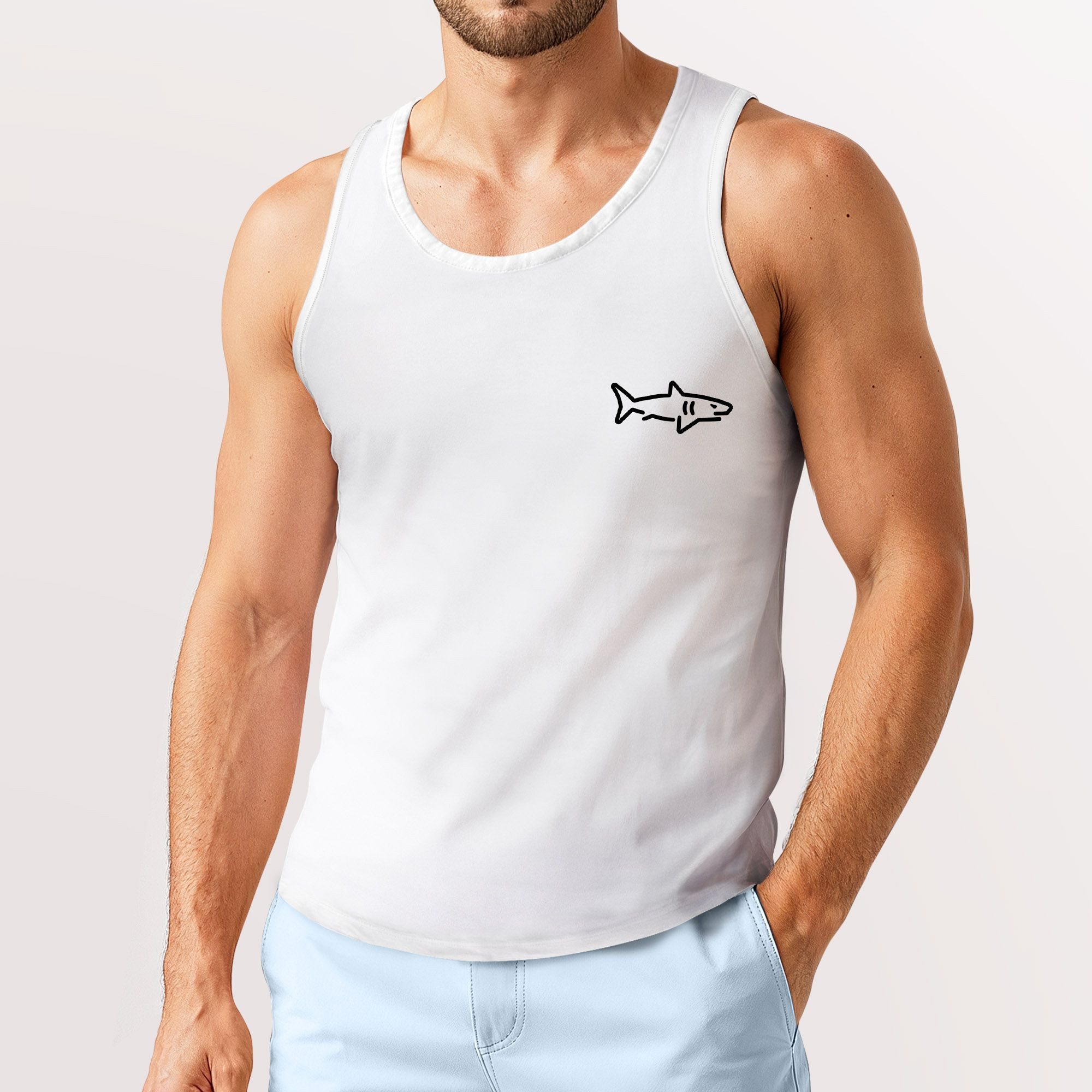 Neverless Tanktop Herren Tank-Top Baumwolle Print günstig online kaufen