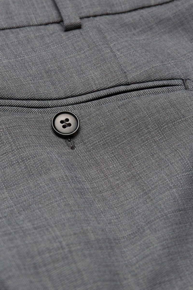Digel Baukastenhose Anzugshose mit Schmalem Bein in grau Per-V 44