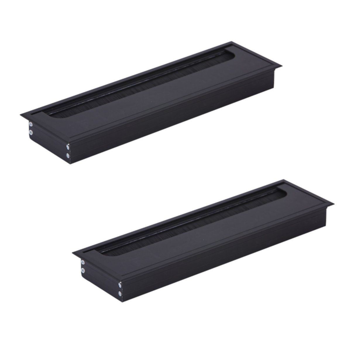 HOOZ Kabelkanal für Schreibtisch, Arbeitsplatten und sonstige Möbel im Büro & Zuhause (Set, 2-St., 28cm), Kabelmanagement