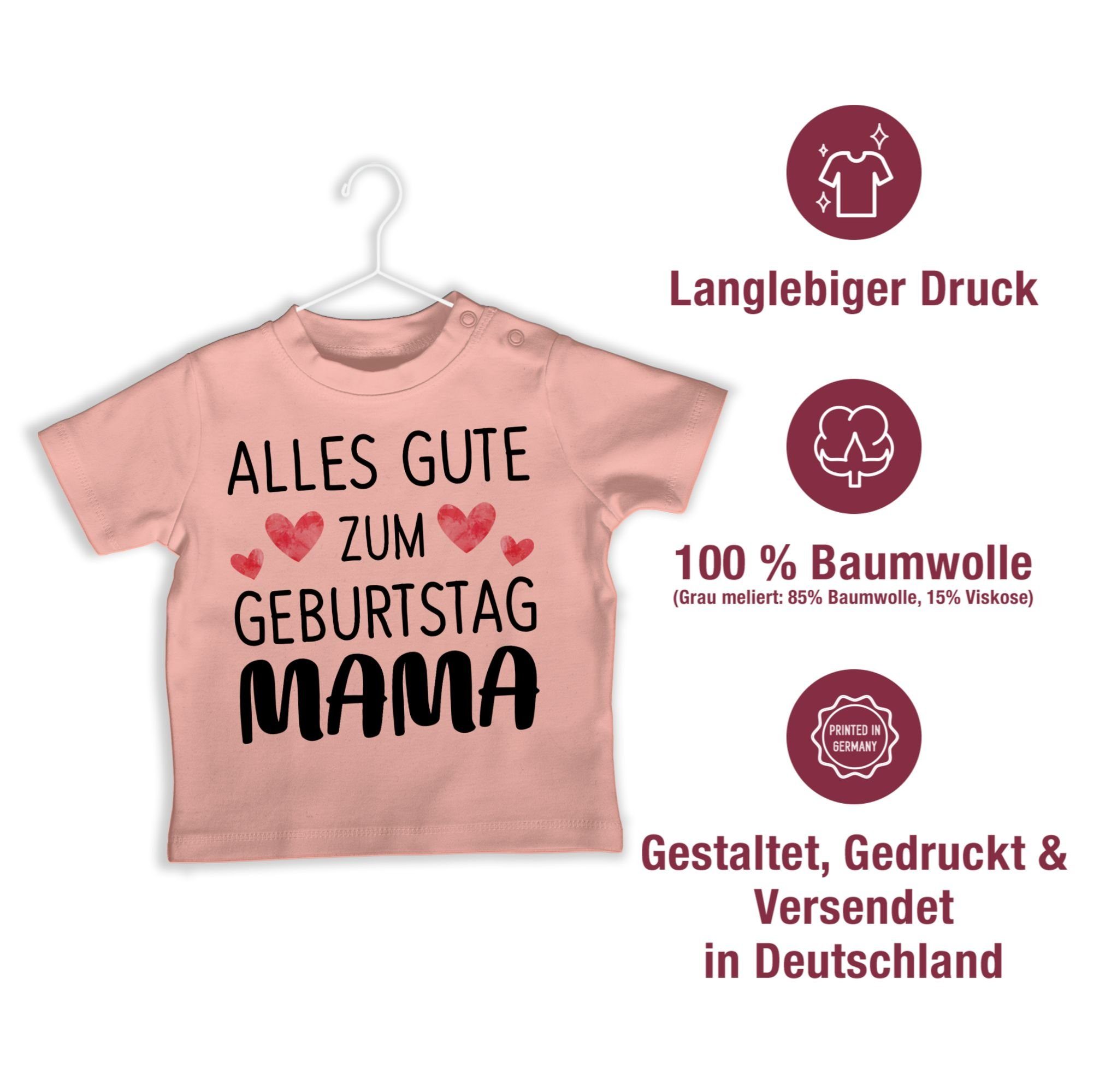 & Geburtstag T-Shirt Mama Shirtracer 3 Alles Geschenk Mama gute zum Baby Sohn Tochter Babyrosa