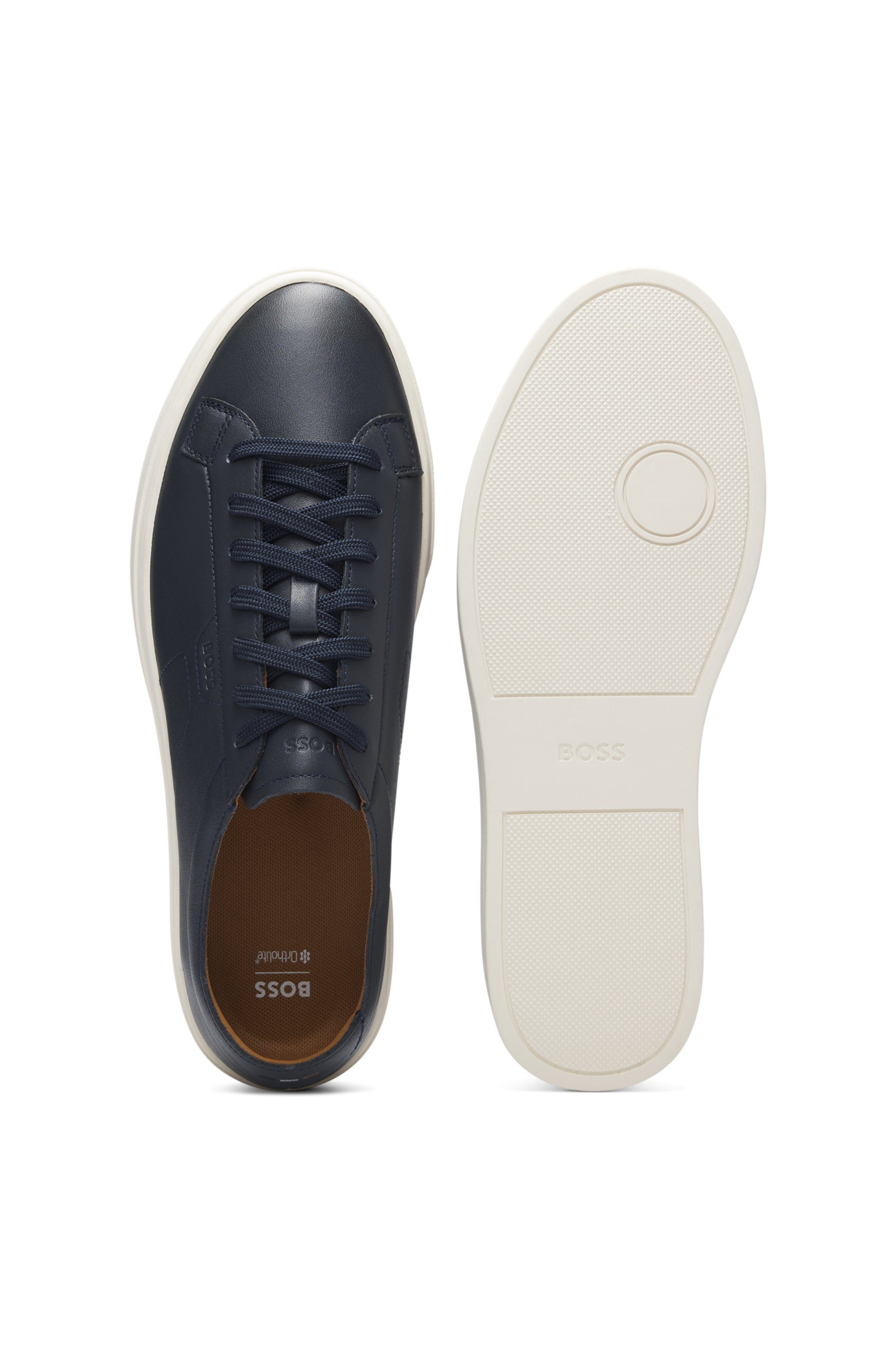 BOSS Kieran Tenn Sneaker Casual-Schnürschuh, Halbschuh, Freizeitschuh mit w günstig online kaufen