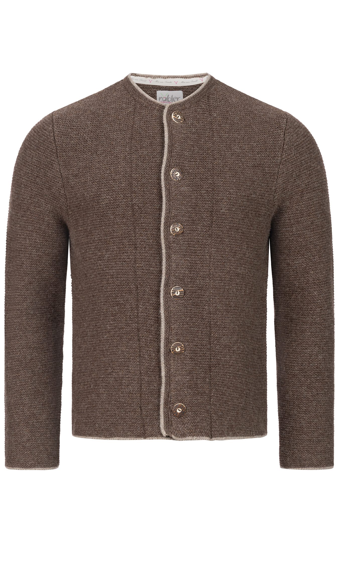 Nübler Trachtenstrickjacke Trachtenstrickjacke Hannes in dunkelbraun von Nübler