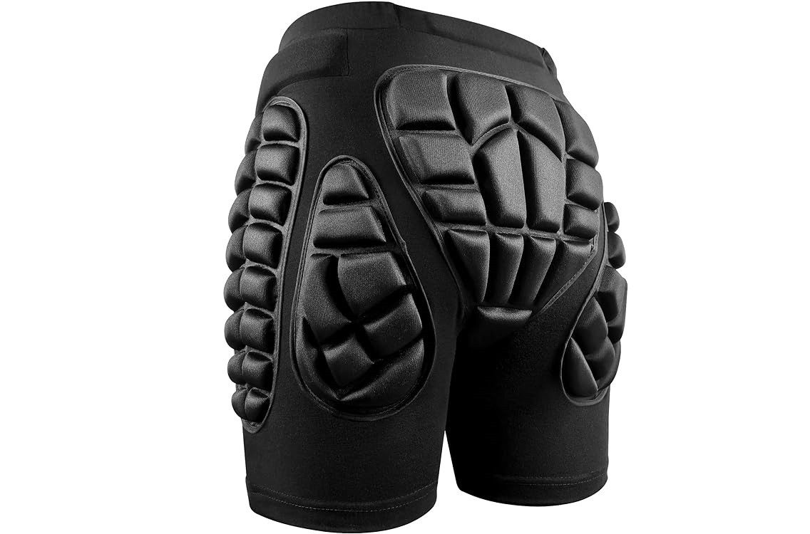 AURIVION Protektorenhose Protektorenhose mit 3D Hüftpolster, atmungsaktiv & elastisch (Set, 1-tlg., Impact Protektoren-Shorts stoßdämpfend für Radfahren & Ski), Hüftschutz Shorts mit EVA-Polsterung für Ski & Skating