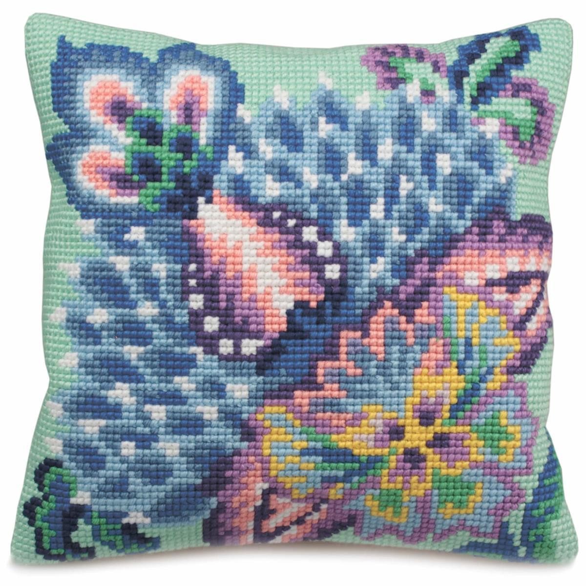 Collection D'art Kreativset Kreuzstichkissen "Romantik" 5136, vorgezeichnet, (embroidery kit by Marussia)
