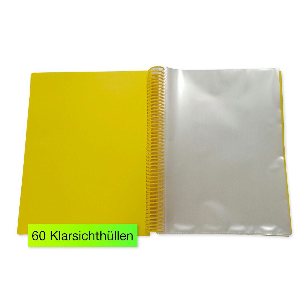 TimeTEX Dokumententasche Sichthüllen-Mappe A4 mit 60 Klarsichttaschen