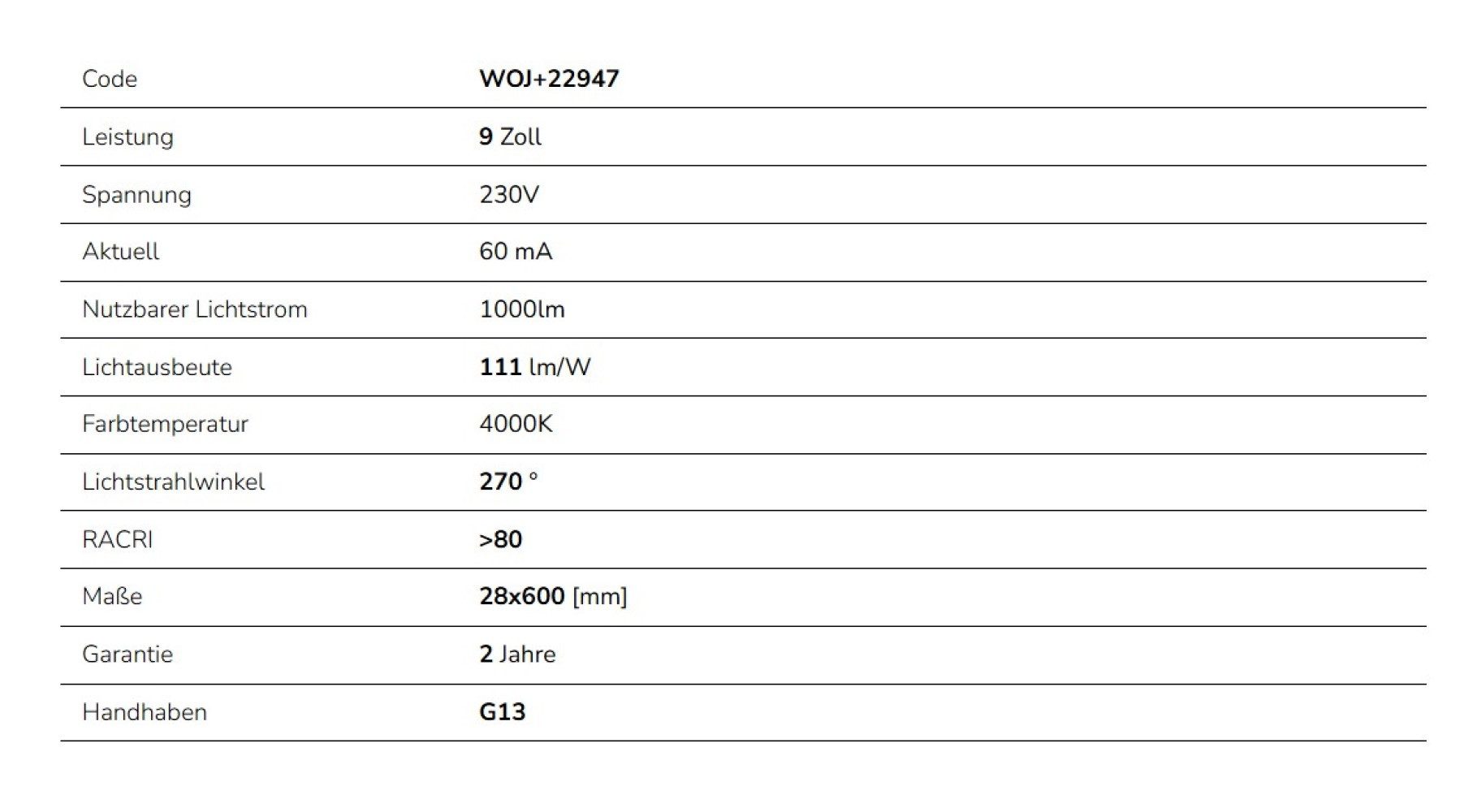 Spectrum LED-Leuchtmittel 25x LED 60cm Röhre G13 NANO T8 Leuchtstoffröhre 9W 820lm Neutral 4000K, G13, Neutralweiß