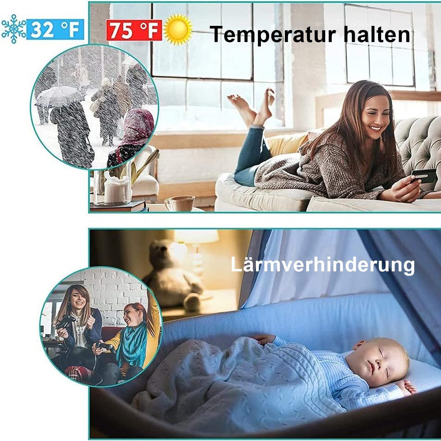 MODFU Türdichtband 6m Türdichtung selbstklebend Zugluftstopper, (Flexibel Dichtung Türrahmen 10mm x 10mm, 1-St., Staubdichte Schalldämmung Wärmedämmung Wasserdicht), für Spalten zwischen 7.5 und 9.5 mm Fenster Tür usw.