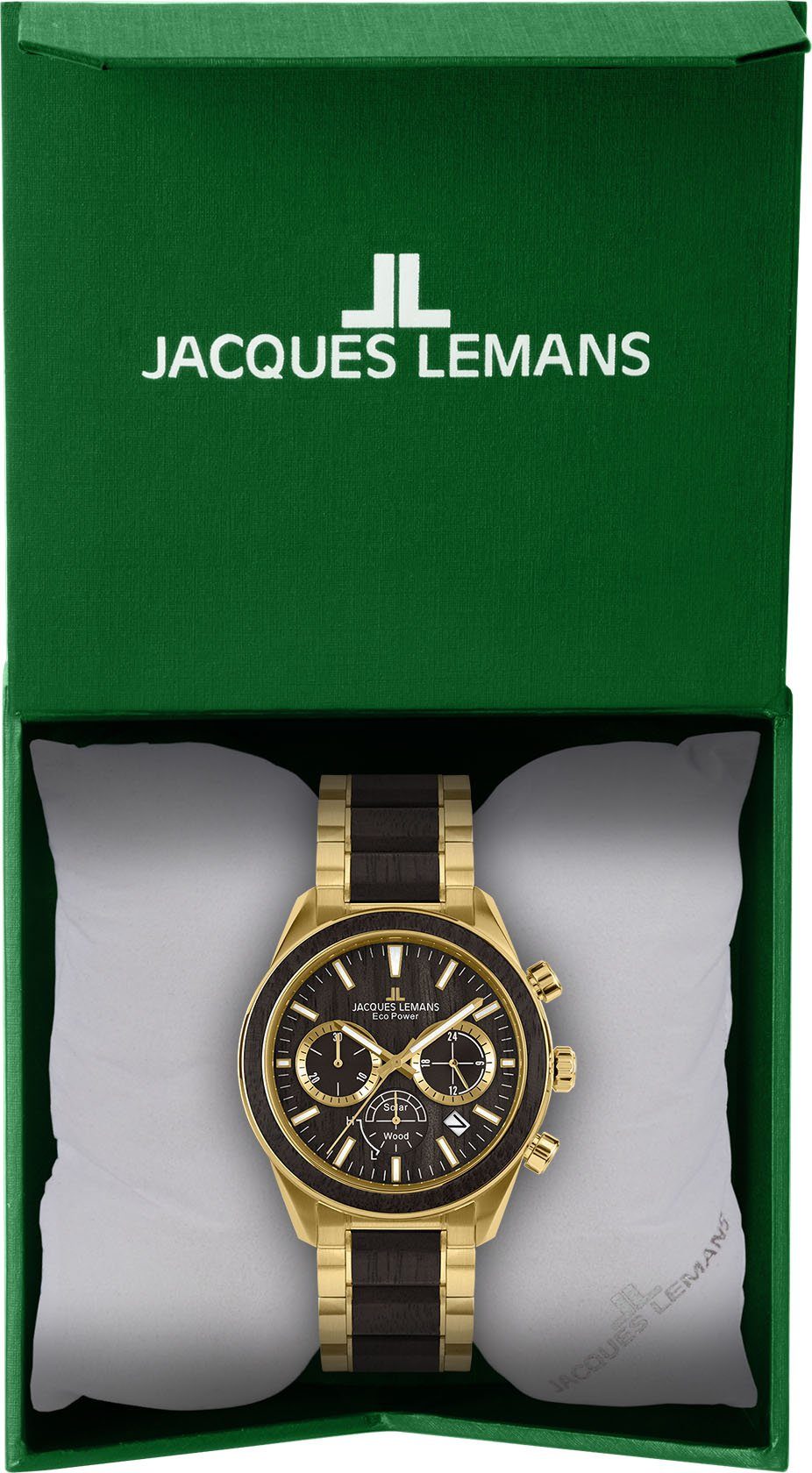 Jacques Lemans Solaruhr Eco Power, schwarz 1-2115L gold