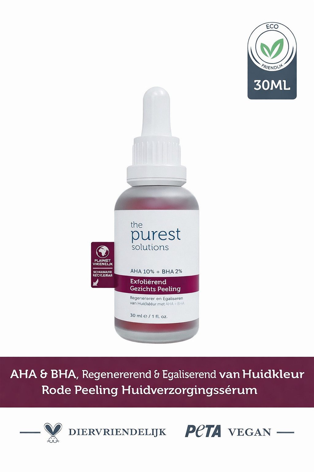 The Purest Solutions Feste Duschseife Revitalisieren & Erneuern Gesichtspeeling - AHA 10% + BHA 2% mit Tasma