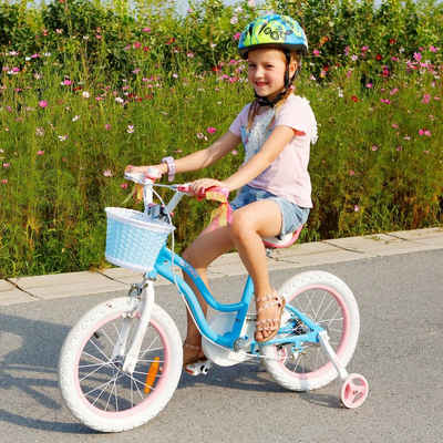 RoyalBaby Kinderfahrrad »STAR GIRL Mädchen Fahrrad Kinder 14 16 18 Zoll Pink/Blau«
