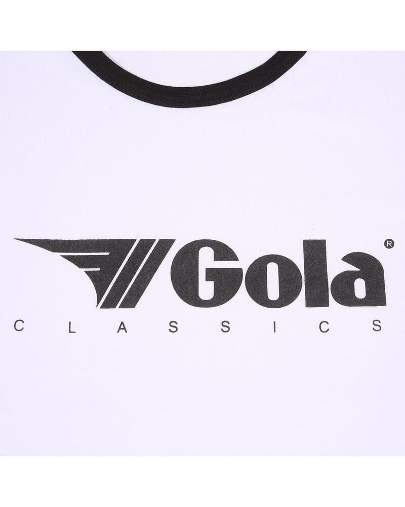 Gola T-Shirt Logo Classics Print Ringer (Baumwolle) weiss Herren