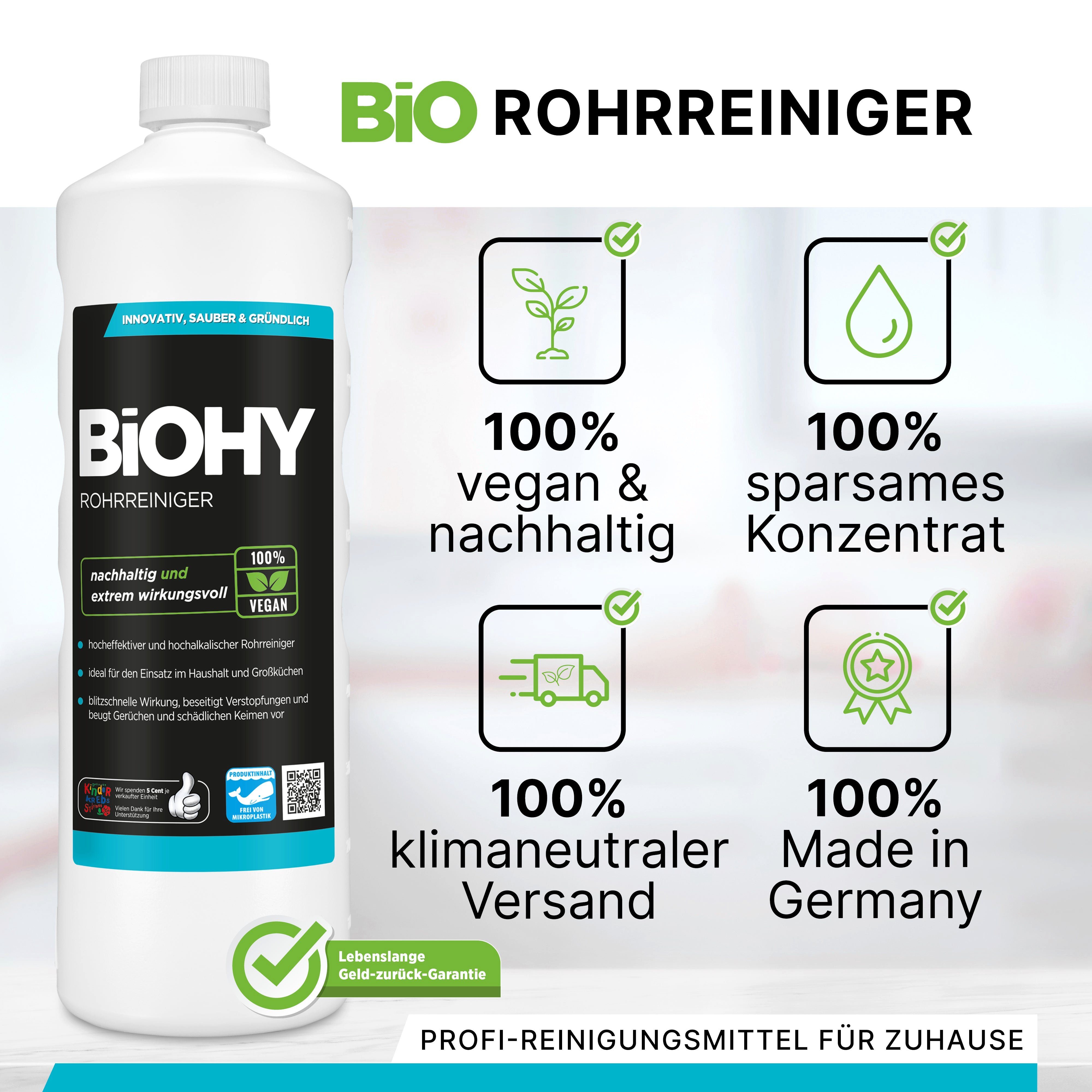 BiOHY Rohrreiniger 1 1 Flasche x Liter Rohrreiniger (1-St)