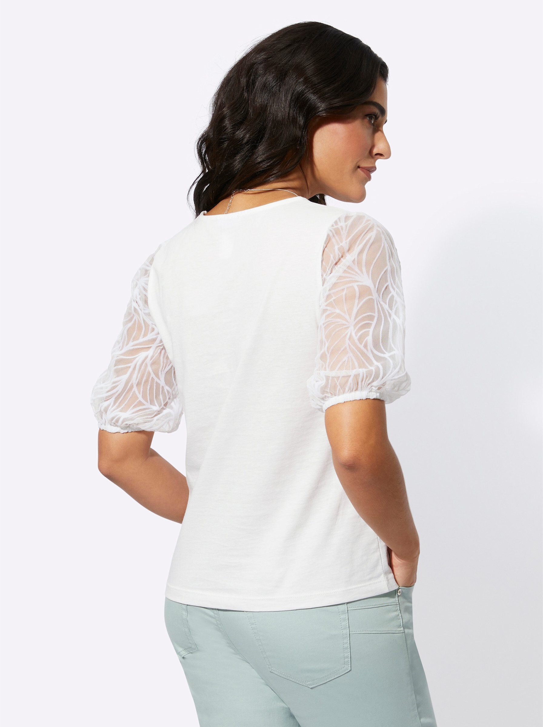 creation L T-Shirt Modal-Mix-Shirt Kurzarm