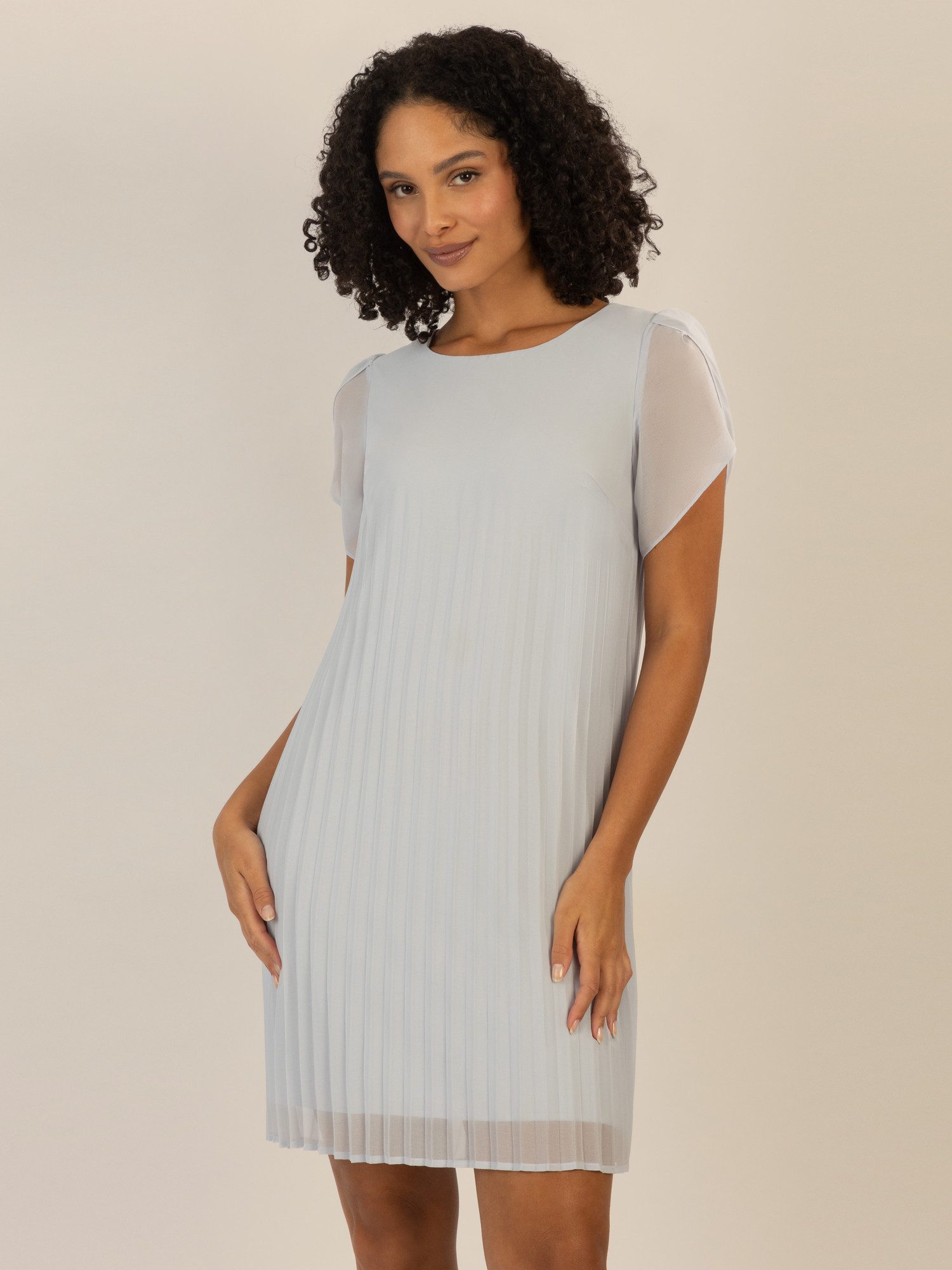 Apart Midikleid aus einem leicht körnigem günstig online kaufen
