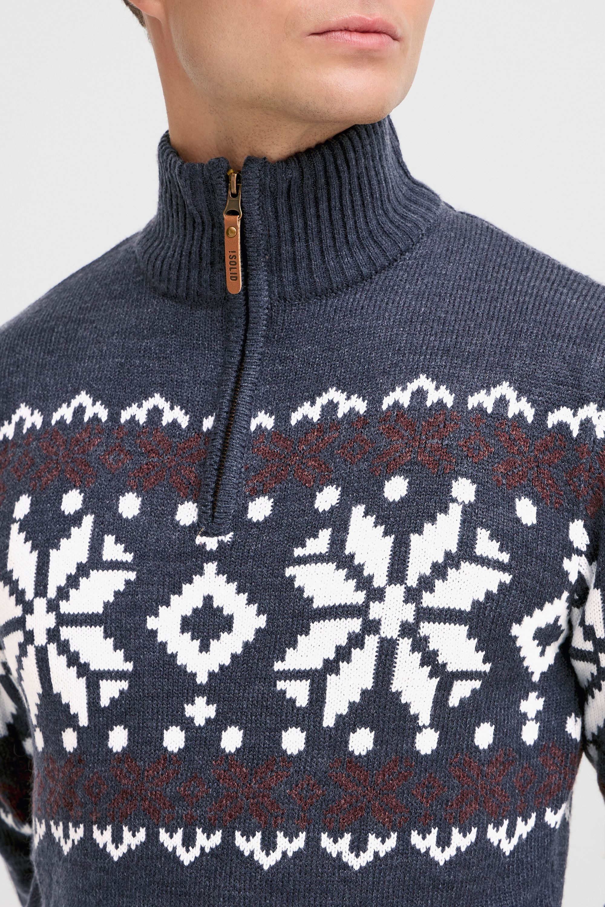 !Solid Troyer SDNorwin Strickpulli mit Norweger Strickmuster