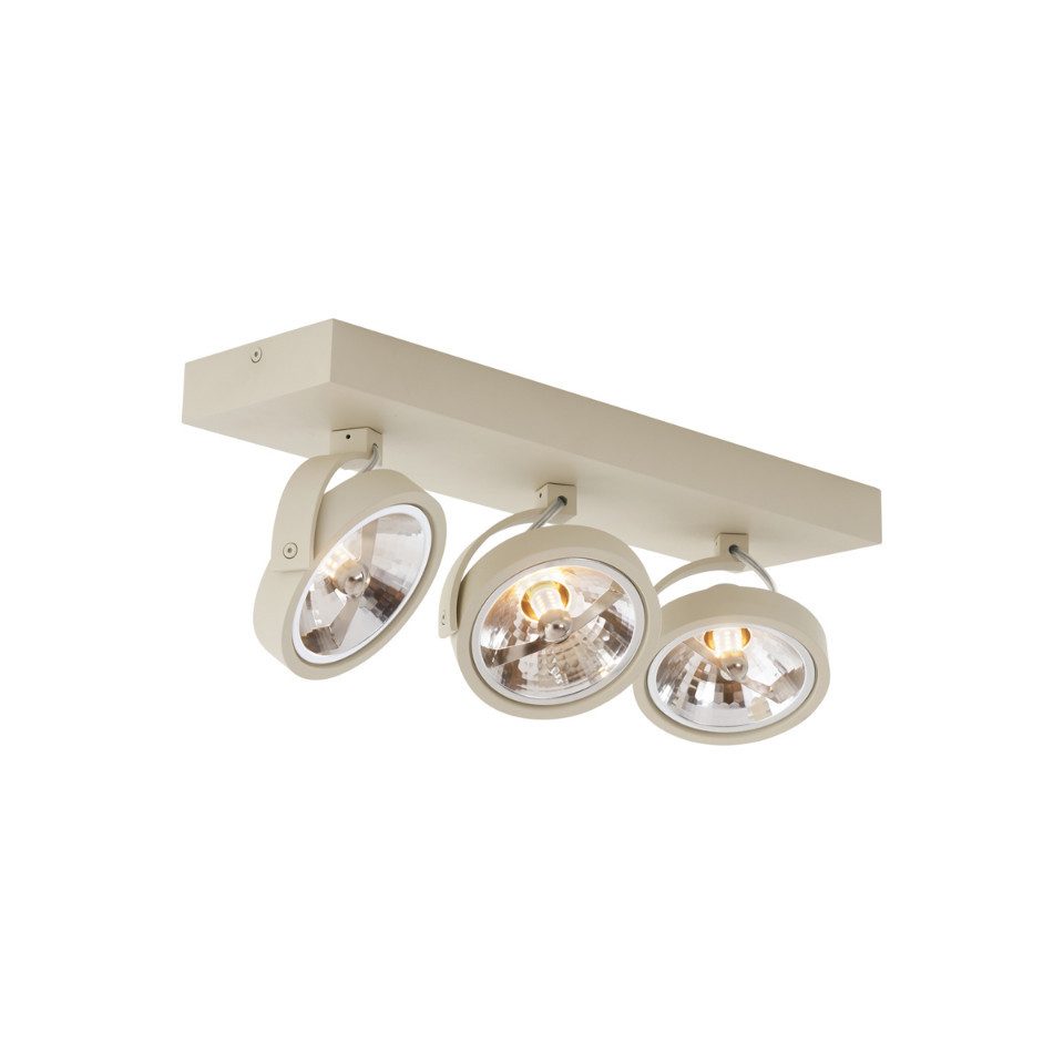 Qazqa LED Aufbaustrahler Go, ohne Leuchtmittel, Extra-Warmweiß, QAZQA Aufbau­spot, g9, Beige, Aluminium, Modern