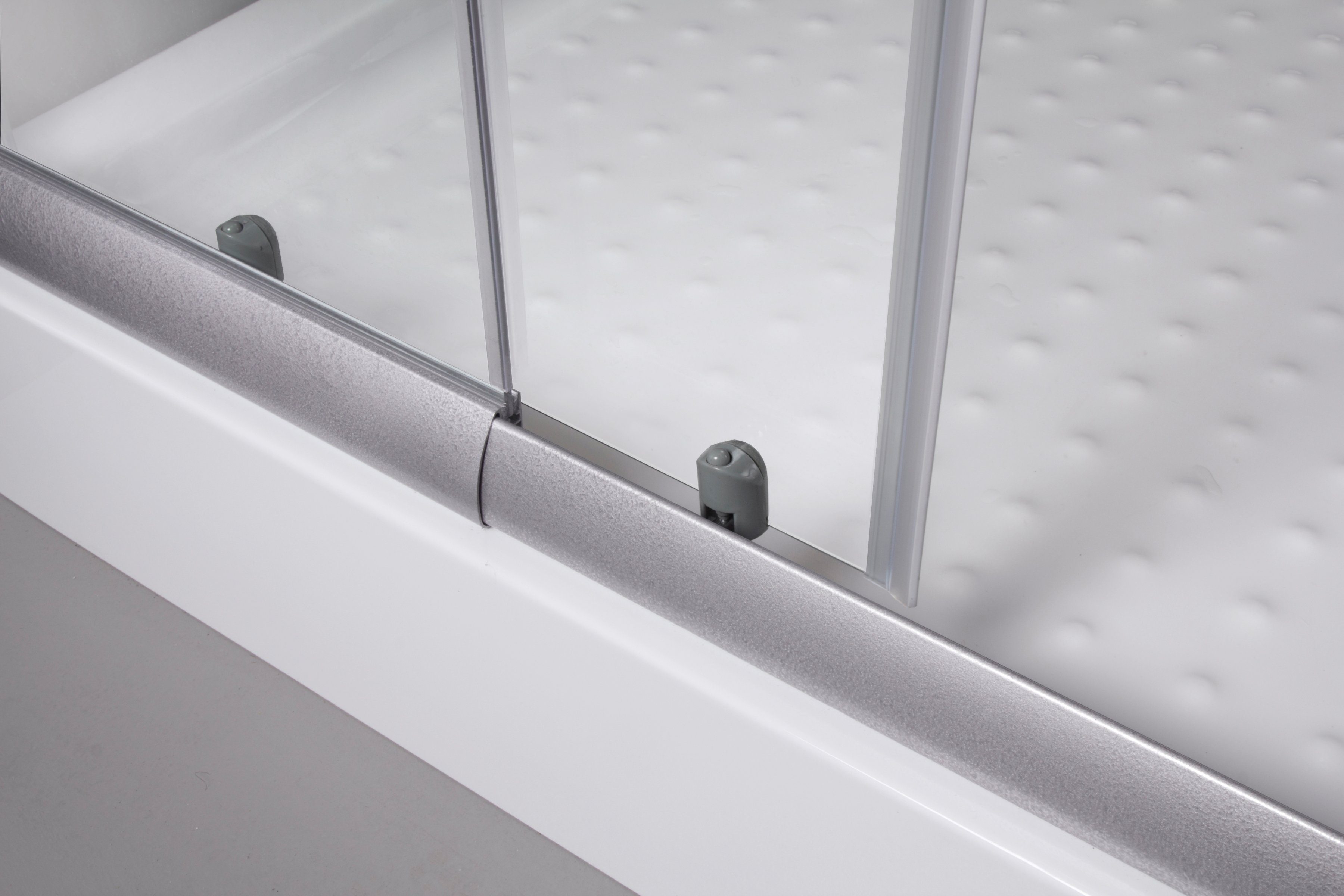 welltime Trento Banda corner shower, WxD: 90x90 cm, single-pane safety glass, with variable adjustment range, shower enclosure with sliding doors