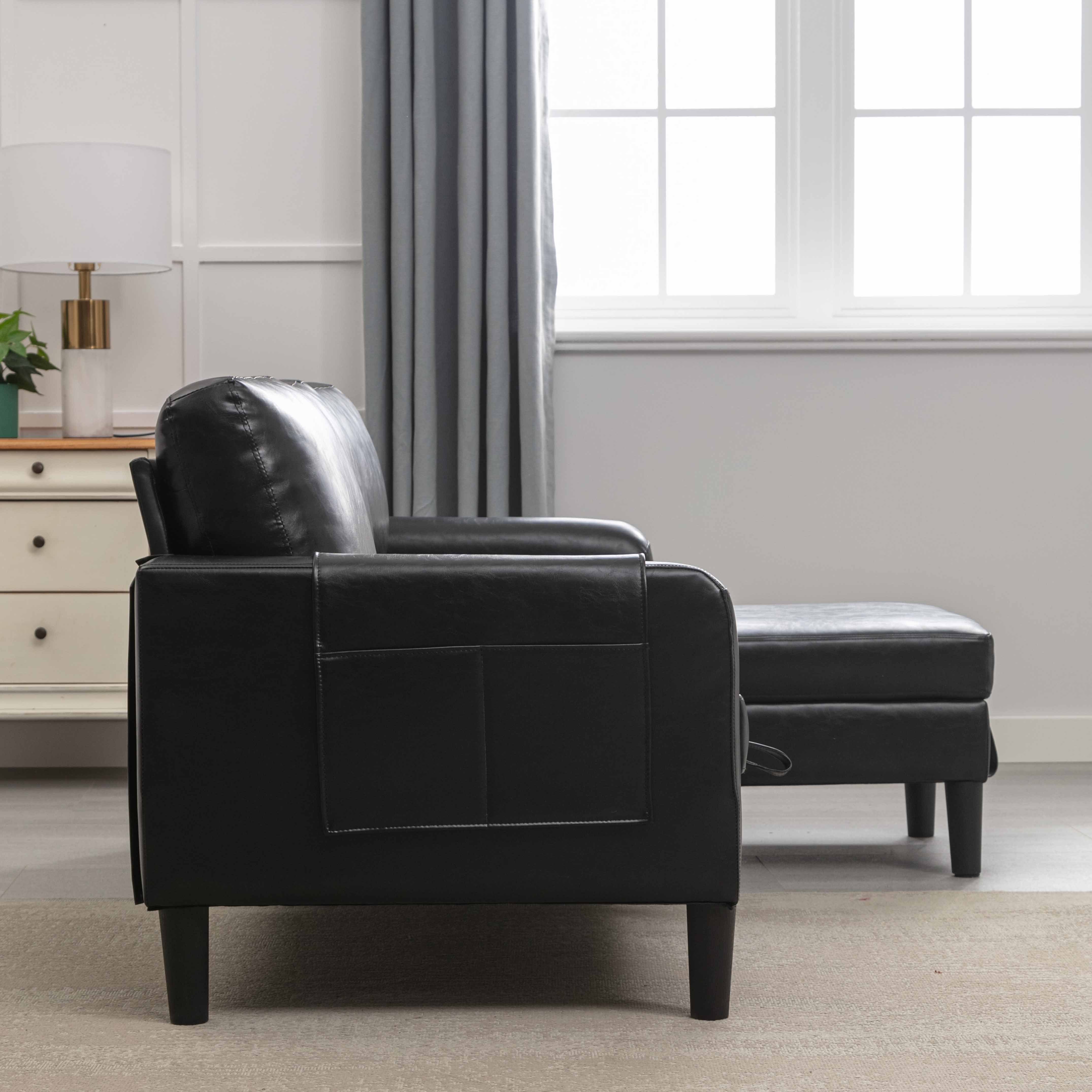 3 Stauraum Sofa, Chesterfield-Sofa Wohnlandschaft und Schlafsofa Mit Rückenpolstern Modulsofa, Modulares WISHDOR Ecksofa