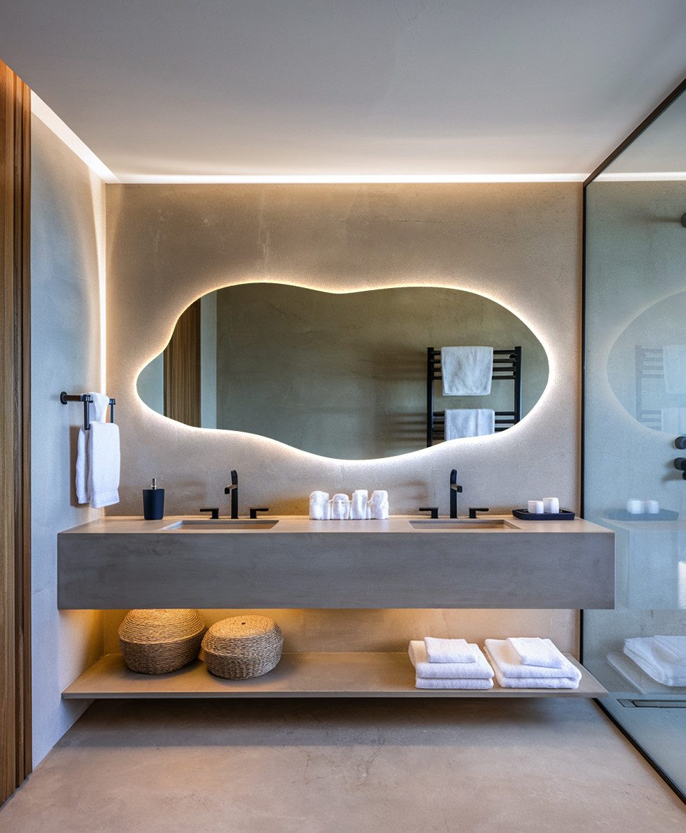 Tulup LED-Lichtspiegel Hochwertiger Neutraler LED-Dekorationsspiegel für Modernes Make-up