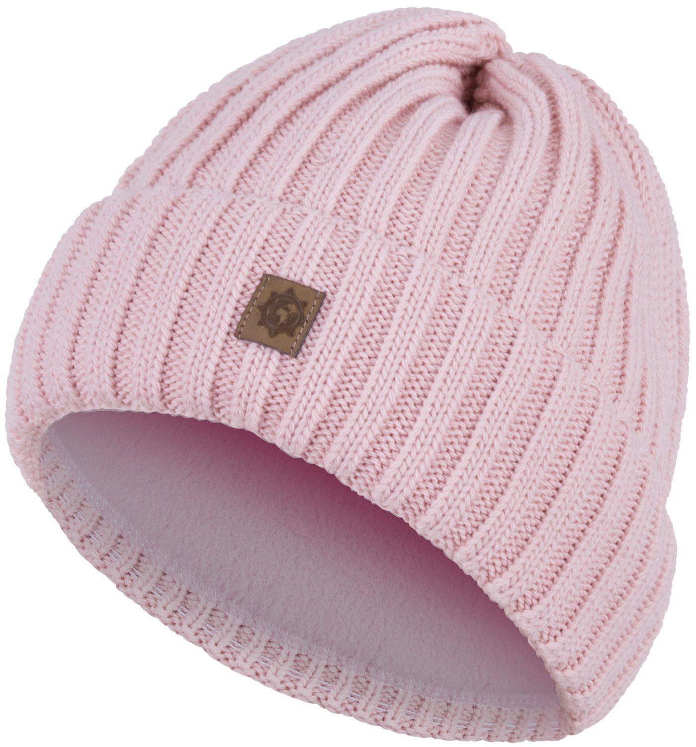 compagno Strickmütze (1-St) Kindermütze Wintermütze Jungen Mädchen Strickmütze 2-10 Jahre Beanie rose