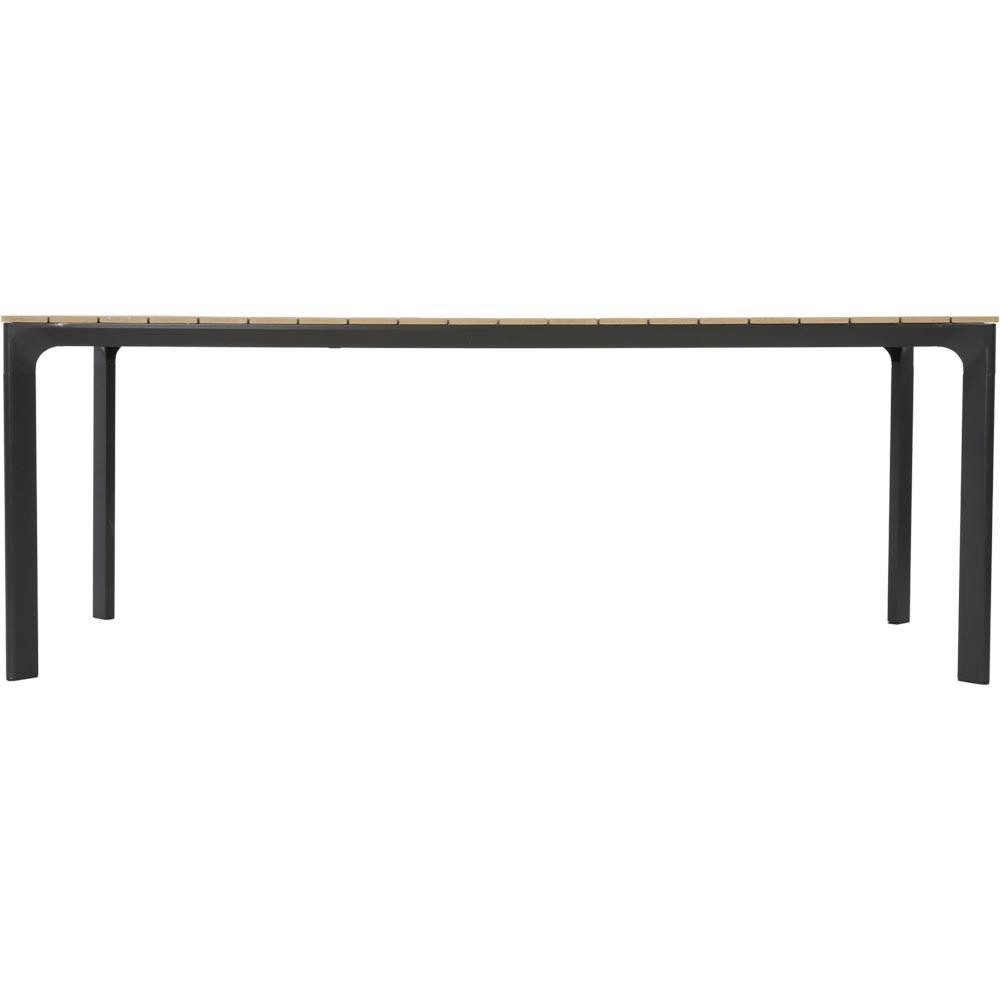 Natur24 Gartentisch Arezzo Tisch Polywood Aluminium Natur Anthrazit 200 x 90 x 74 cm