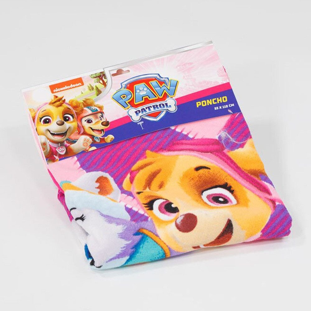 PAW PATROL Poncho Paw Patrol Strandtuch Poncho 55x110 cm Schnelltrocknend