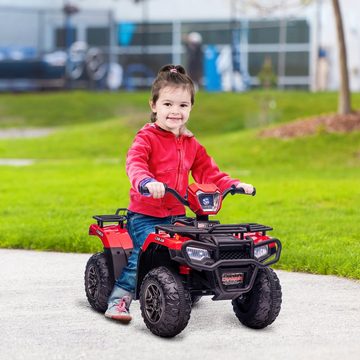 HOMCOM Elektro-Kinderquad Kinder-Elektroquad, max. 4 km/h, Kindermotorrad, Schwarz+Rot, Belastbarkeit 25 kg, (1-tlg), 88L x 45B x 50H cm