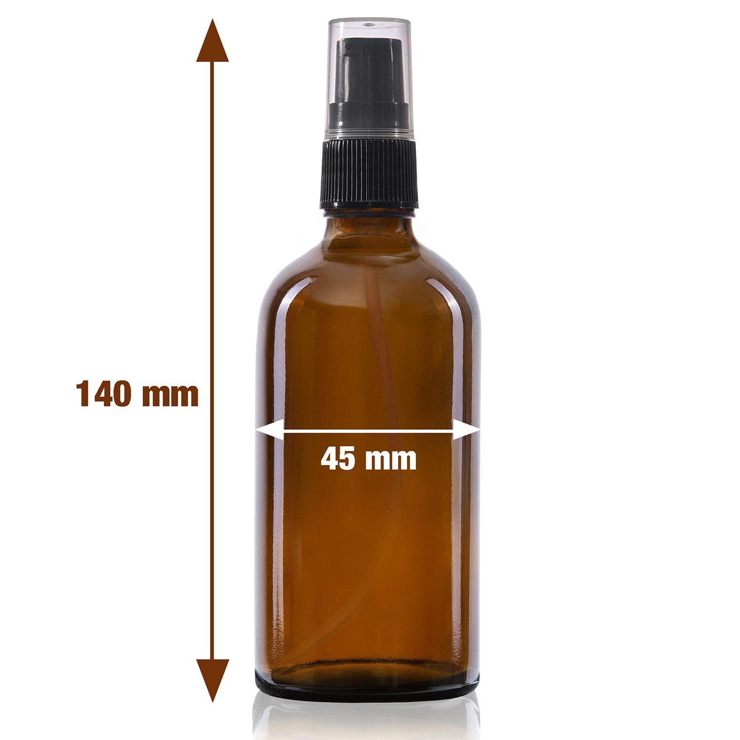 Oputec Seifenspender 5 x 100ml Pumpspender-Flasche, Lotionsflasche, Braungl günstig online kaufen