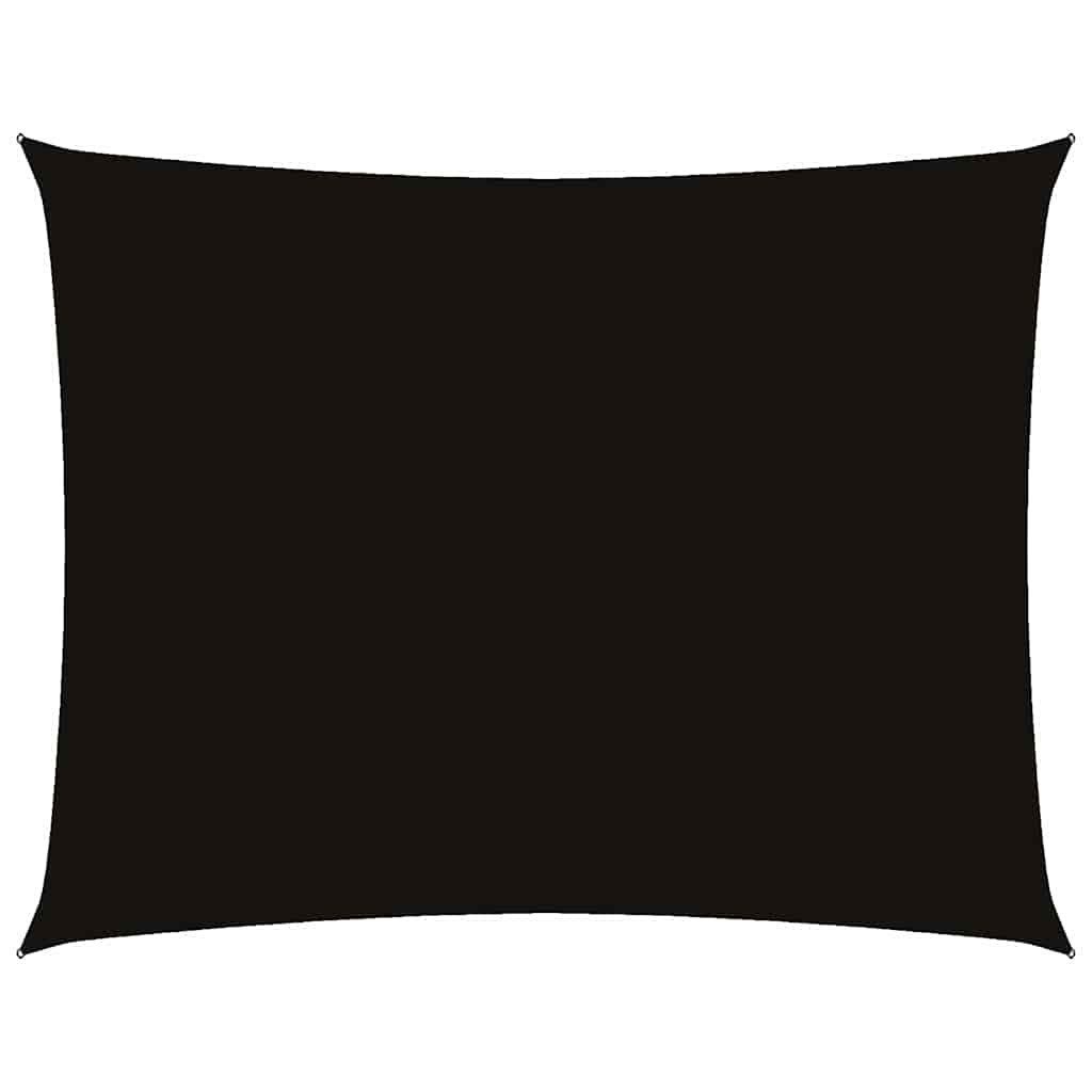 vidaXL Sonnensegel Sonnensegel Oxford-Gewebe Rechteckig 2x3 m Schwarz, (1-tlg)