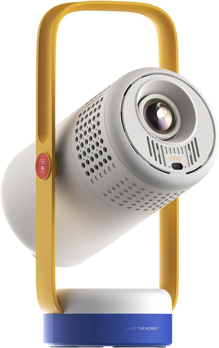 XGIMI XGIMI Vibe One mit Akku 1080p Smarter Tragbarer Beamer, 160° Ständer Portabler Projektor (1920 x1080 (1080P) px, Google TV & Netflix, Sound by JBL, bis zu 1,2 Std. Videowiedergabe)