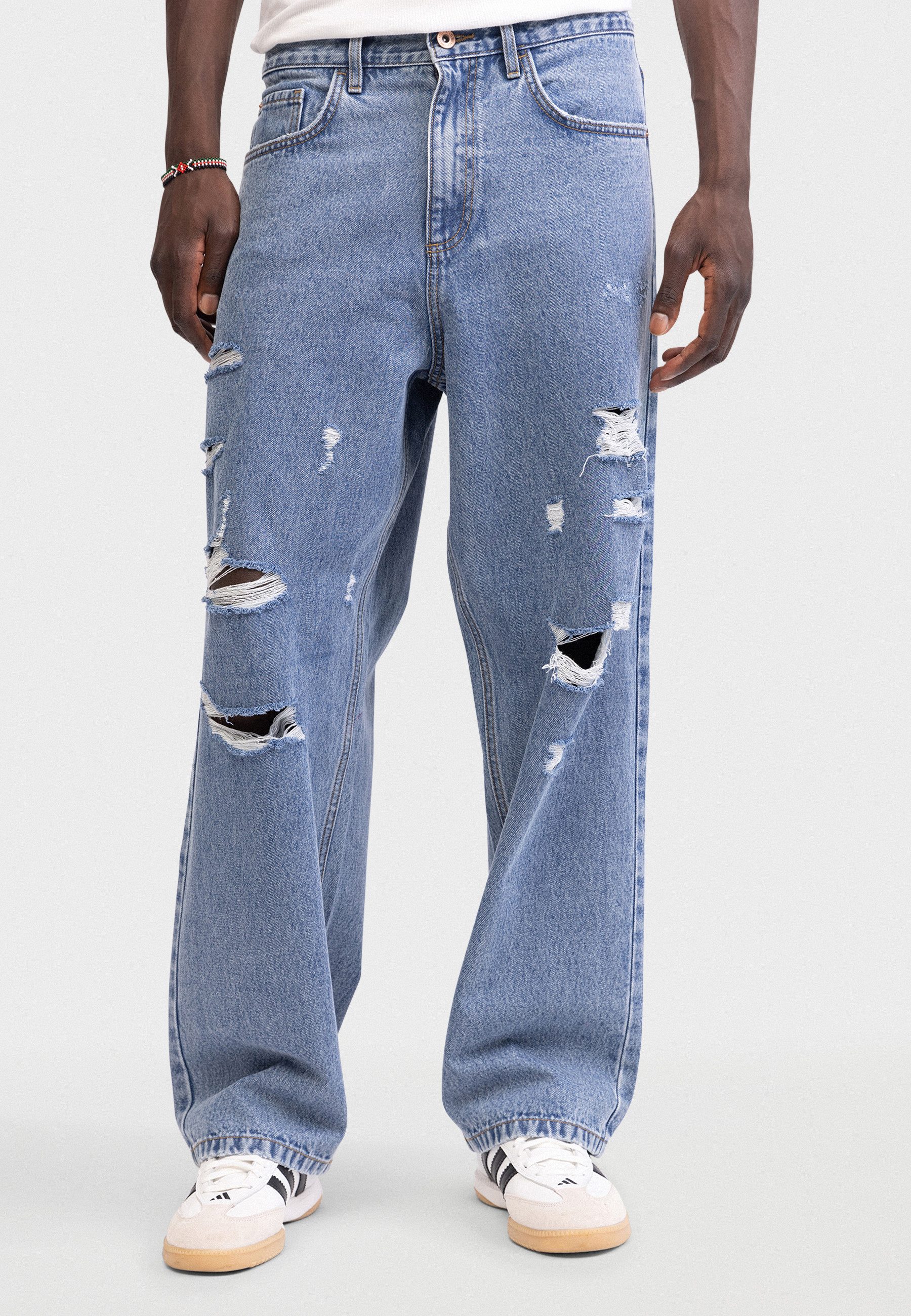 REDEFINED REBEL Regular-fit-Jeans Redefined Rebel Jeans RRKingston Jeans Destroy BAGGY FIT