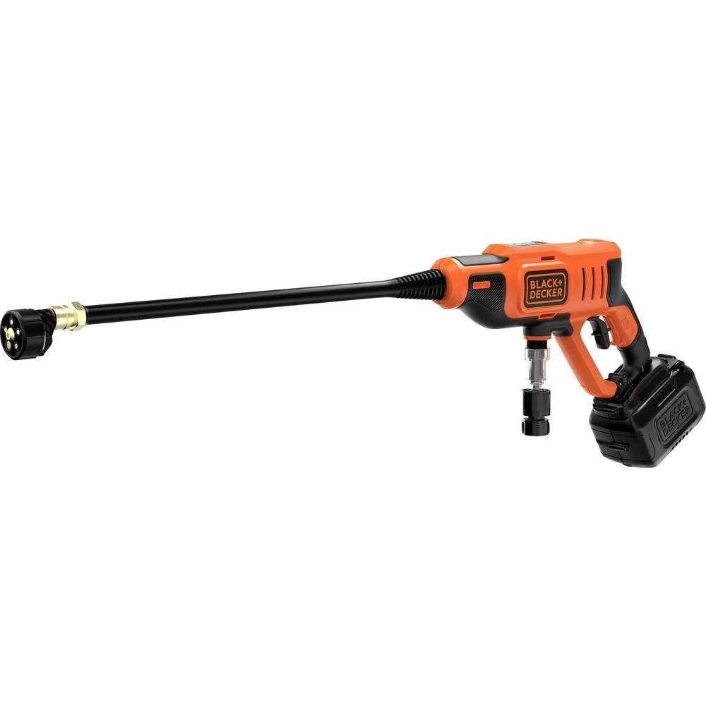 Black + Decker Hochdruckreiniger Akku-Hochdruckreiniger 24 bar Kaltwasser BCPC18D1-QW, inkl. Akku